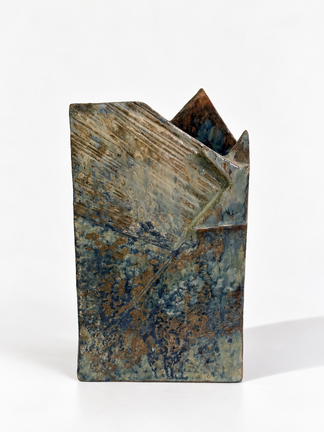 Large 1970’s French Brutalist Stoneware Vase