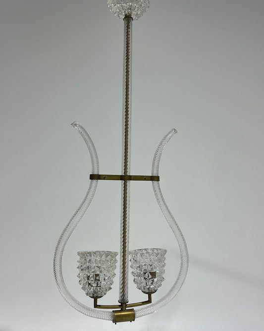 1940’s Murano Double Rostrato Pendant by Barovier