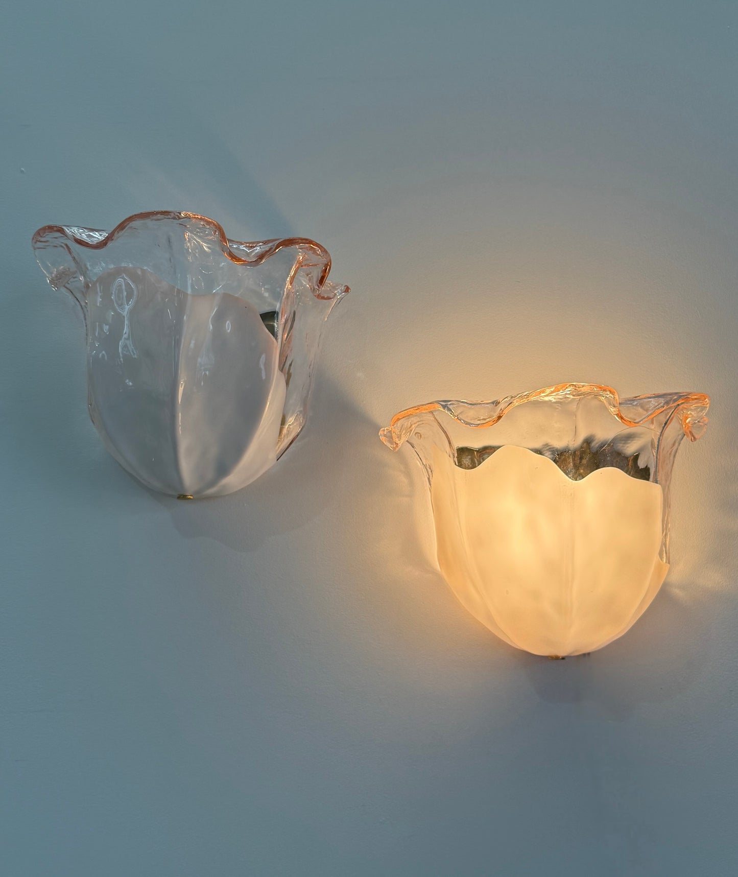 Pair of La Murrina Glass Wall Lights