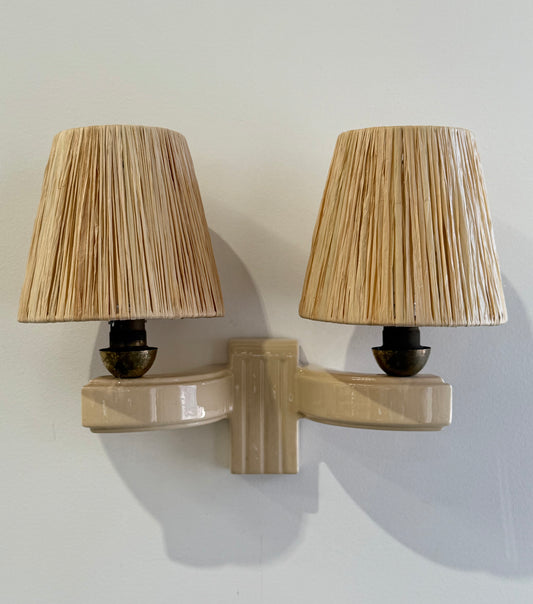 1950’s French Ceramic Wall Light