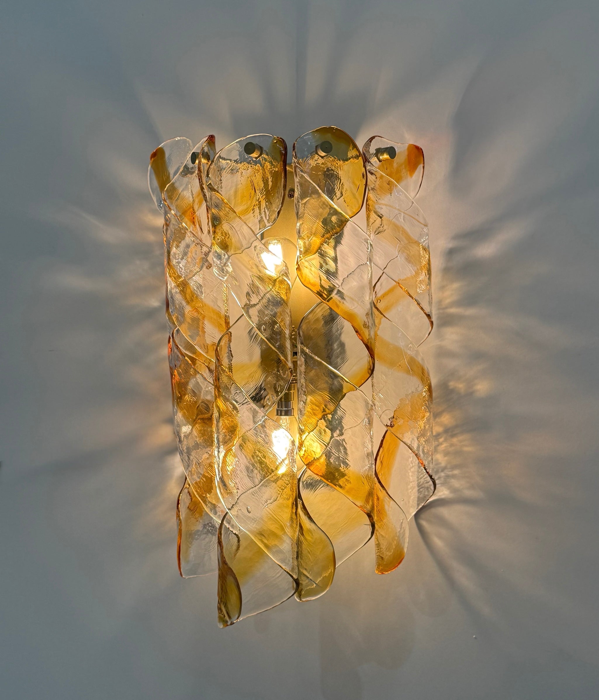 1970’s Murano Torciglione Wall Light by Mazzega - THREE Available