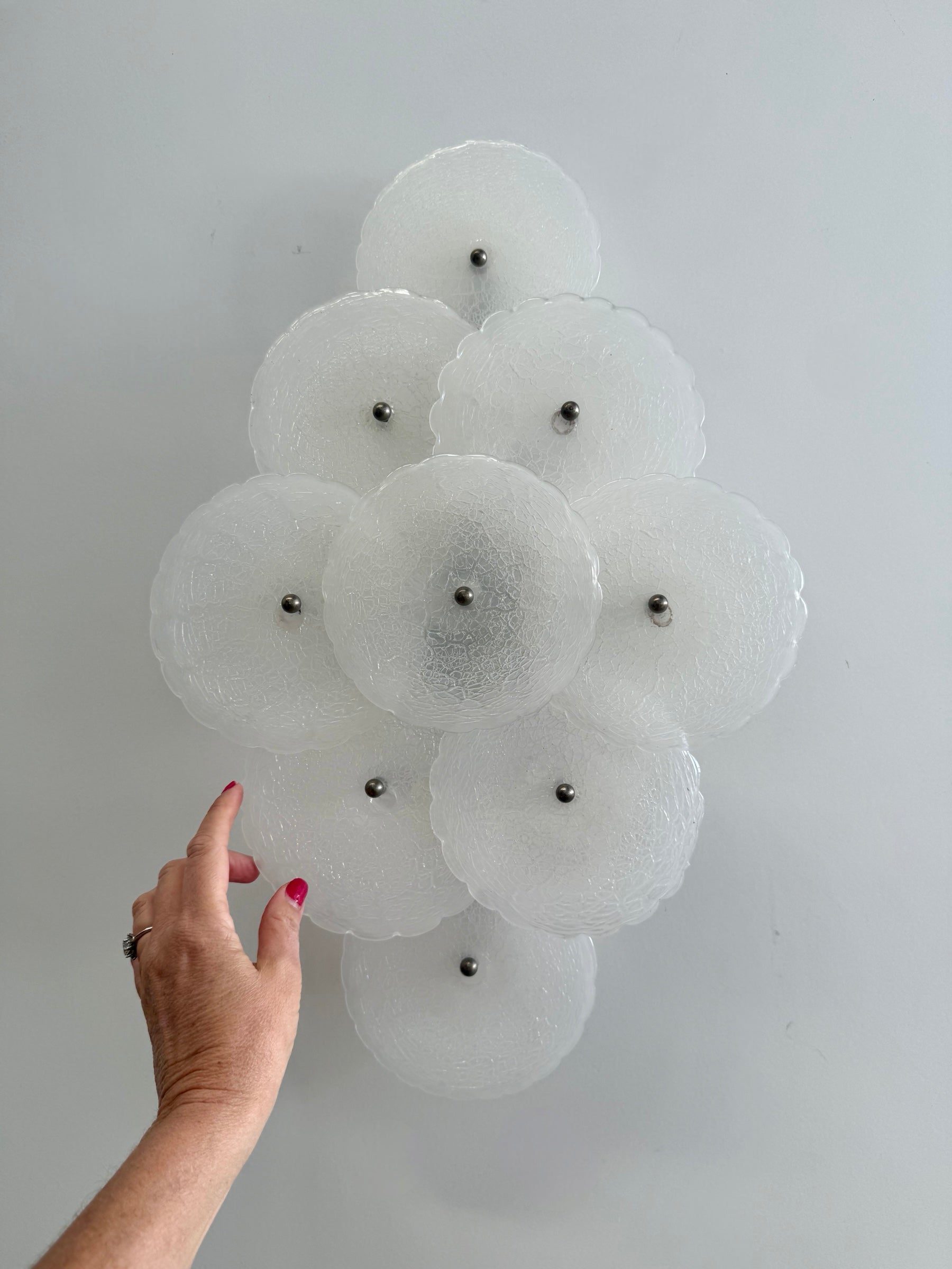 Vintage Murano Glass Wall Light, Vistosi - Two Available
