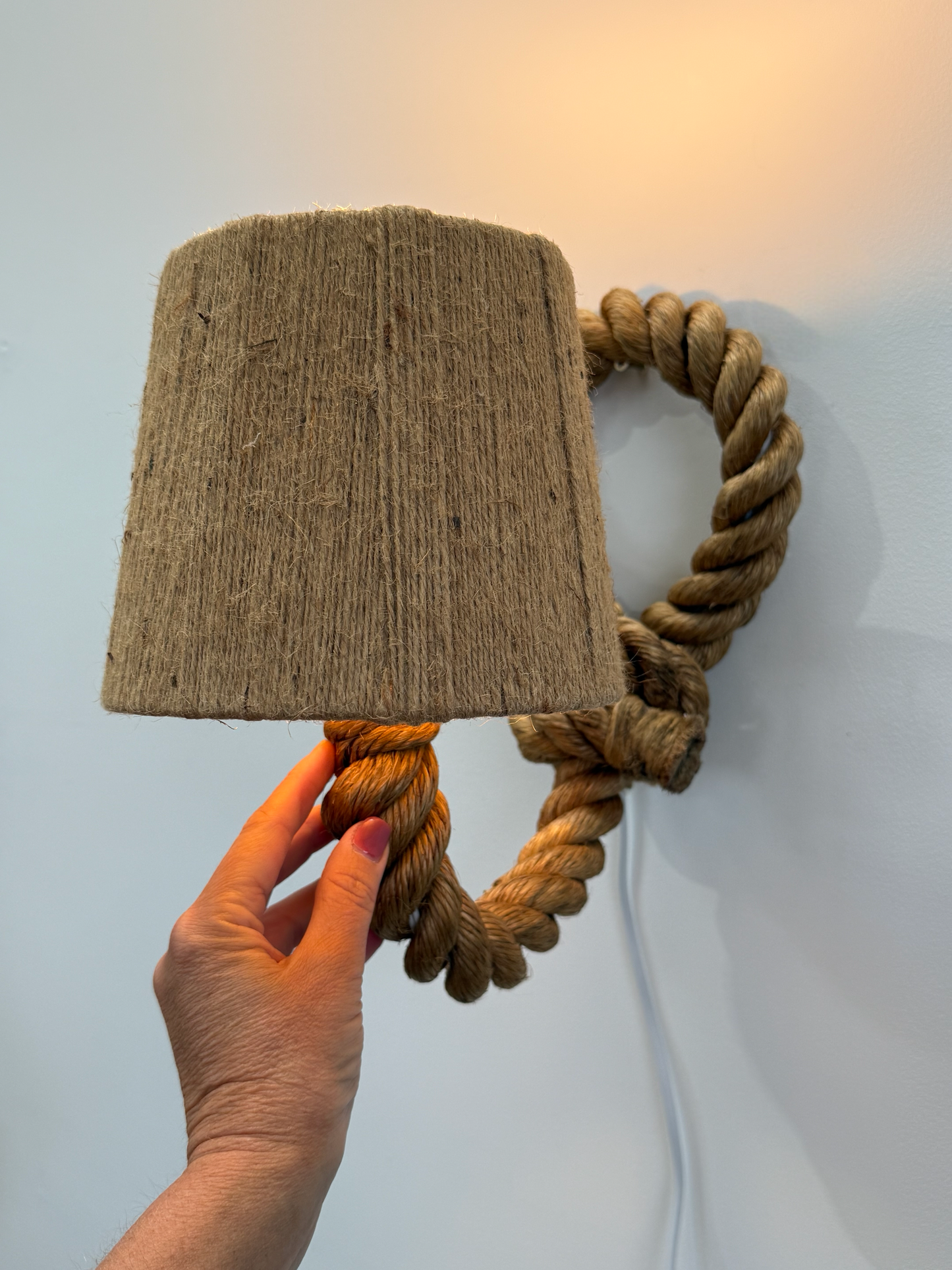 French Rope Wall Light by Audoux Minet