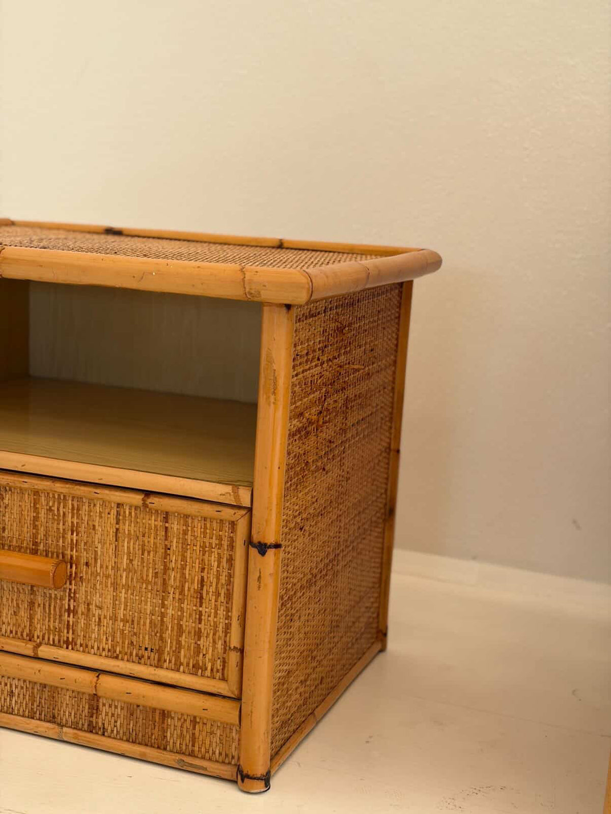 PRE-ORDER: Pair of Italian Bamboo Bedsides by Dal Vera