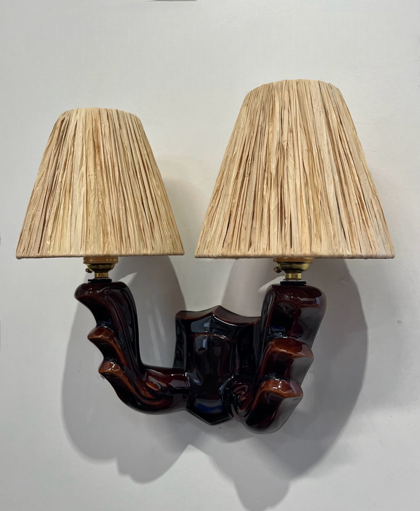 1950’s French Ceramic Wall Light - Two Available