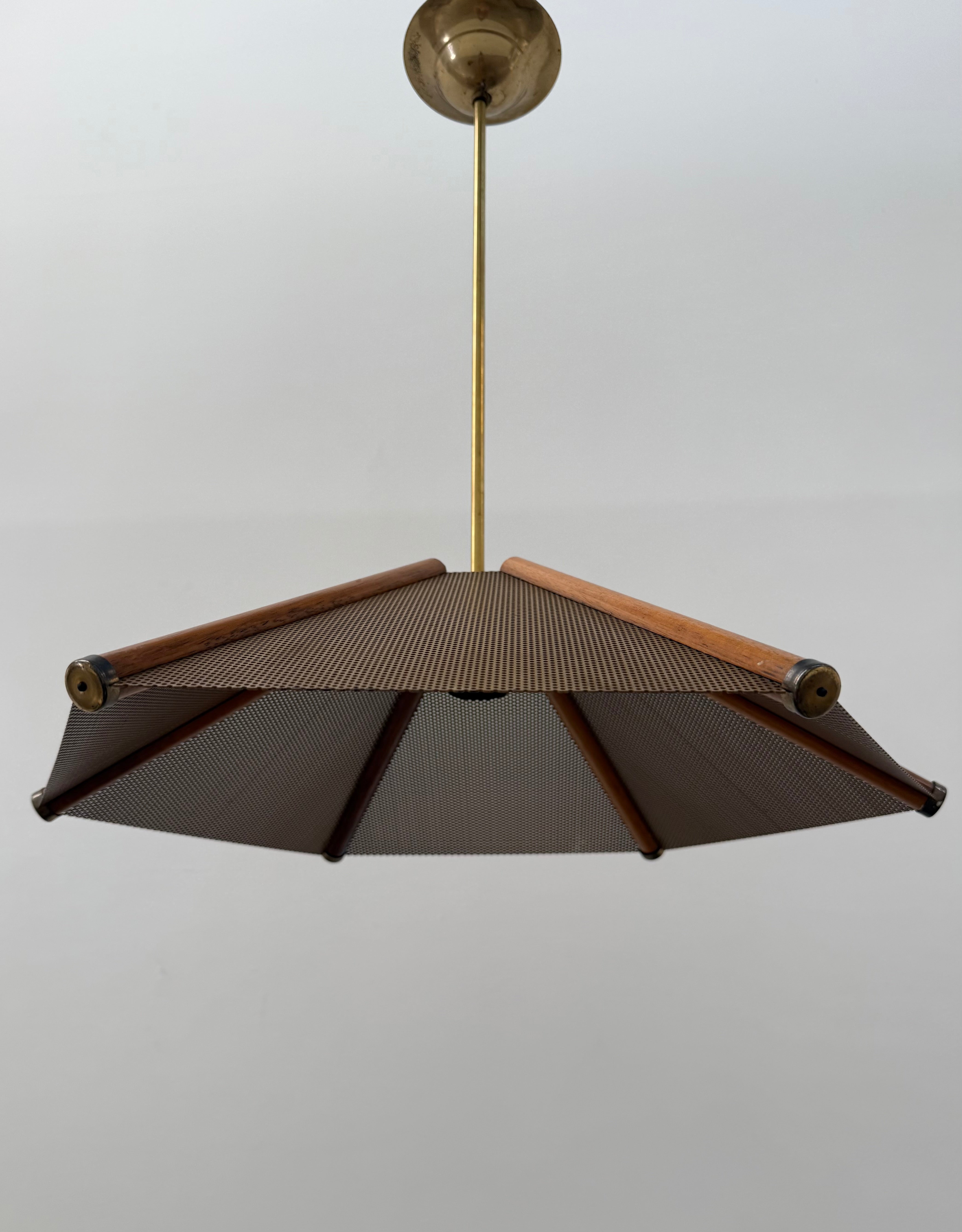Vintage Perforated Metal Pendant - Two Available
