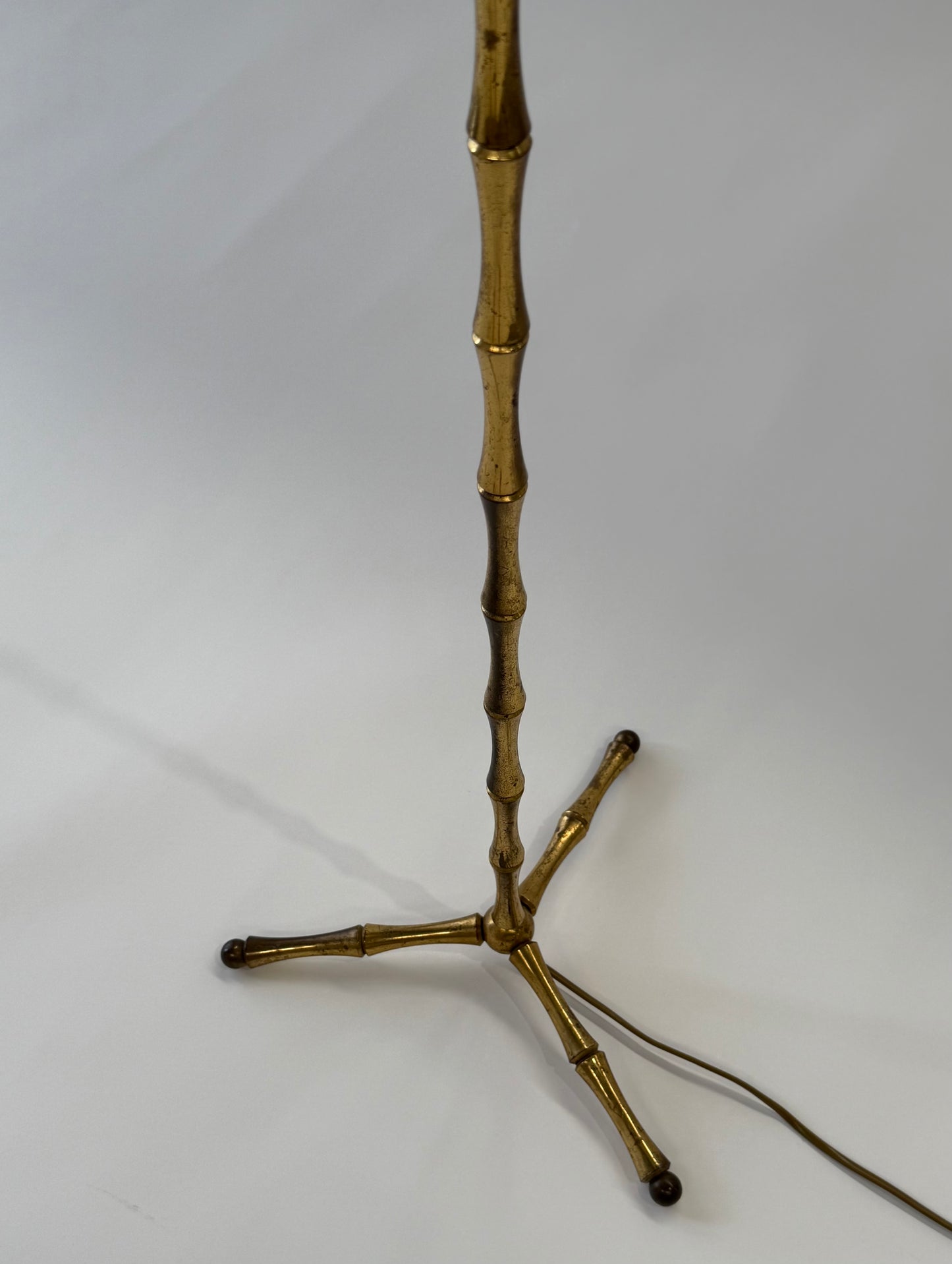 Vintage French Brass Floor Lamp by Maison Bagues