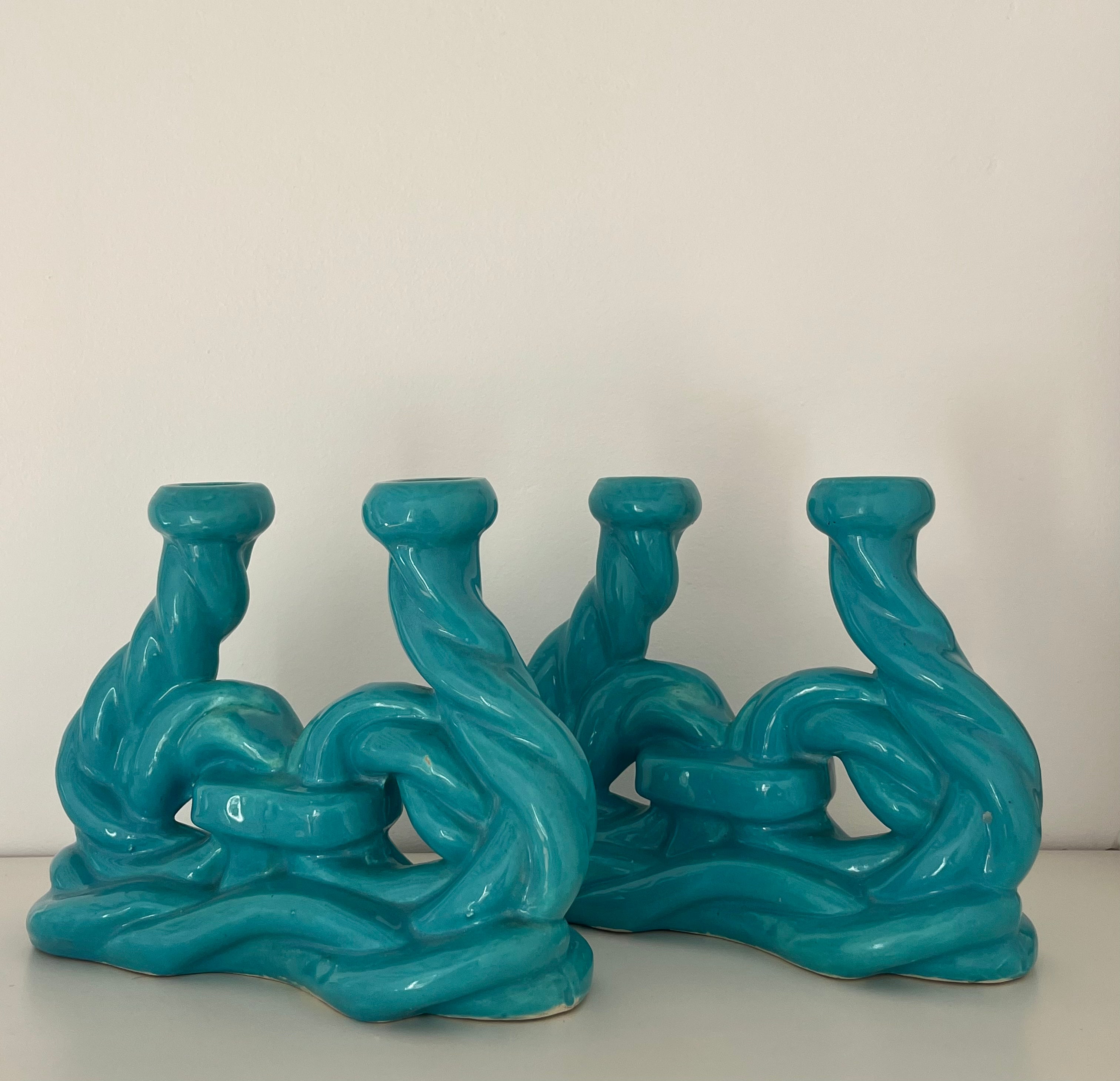 French Ceramic Candle Holder - Two Available