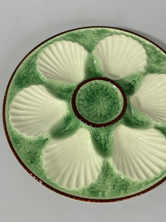 Vintage French Ceramic Oyster Plate