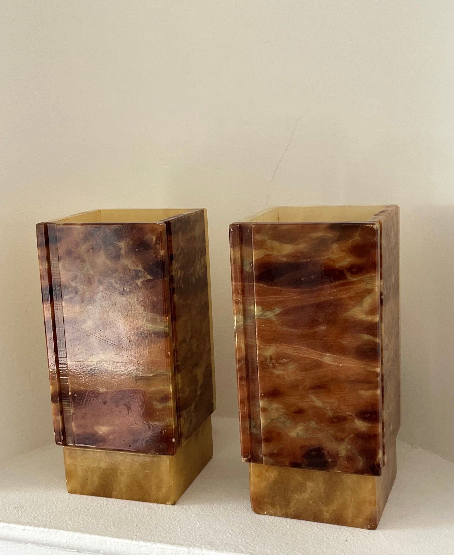 Vintage Italian Marble Table Lamp - Two Available