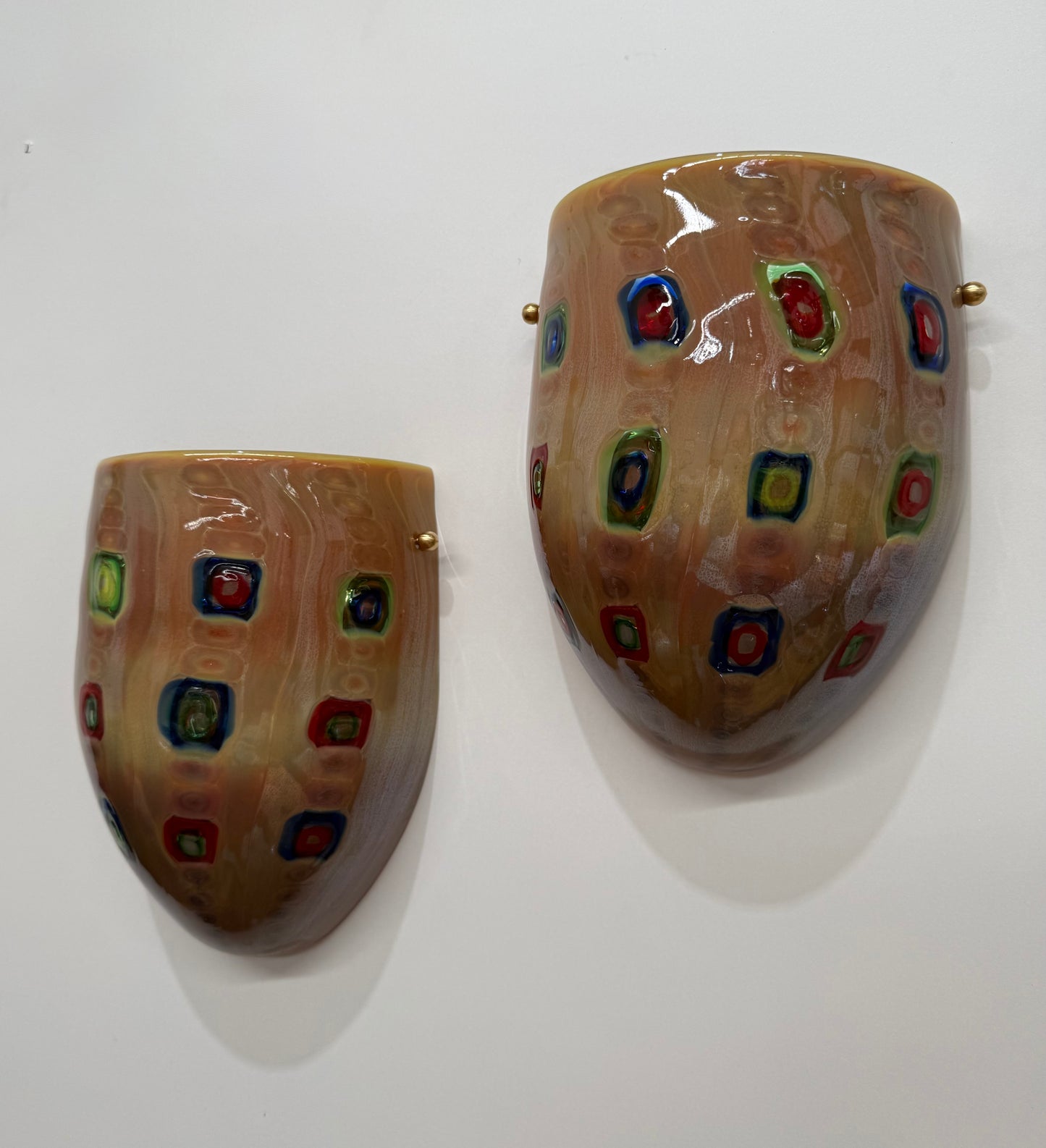 Pair of Murano Glass Wall Lights