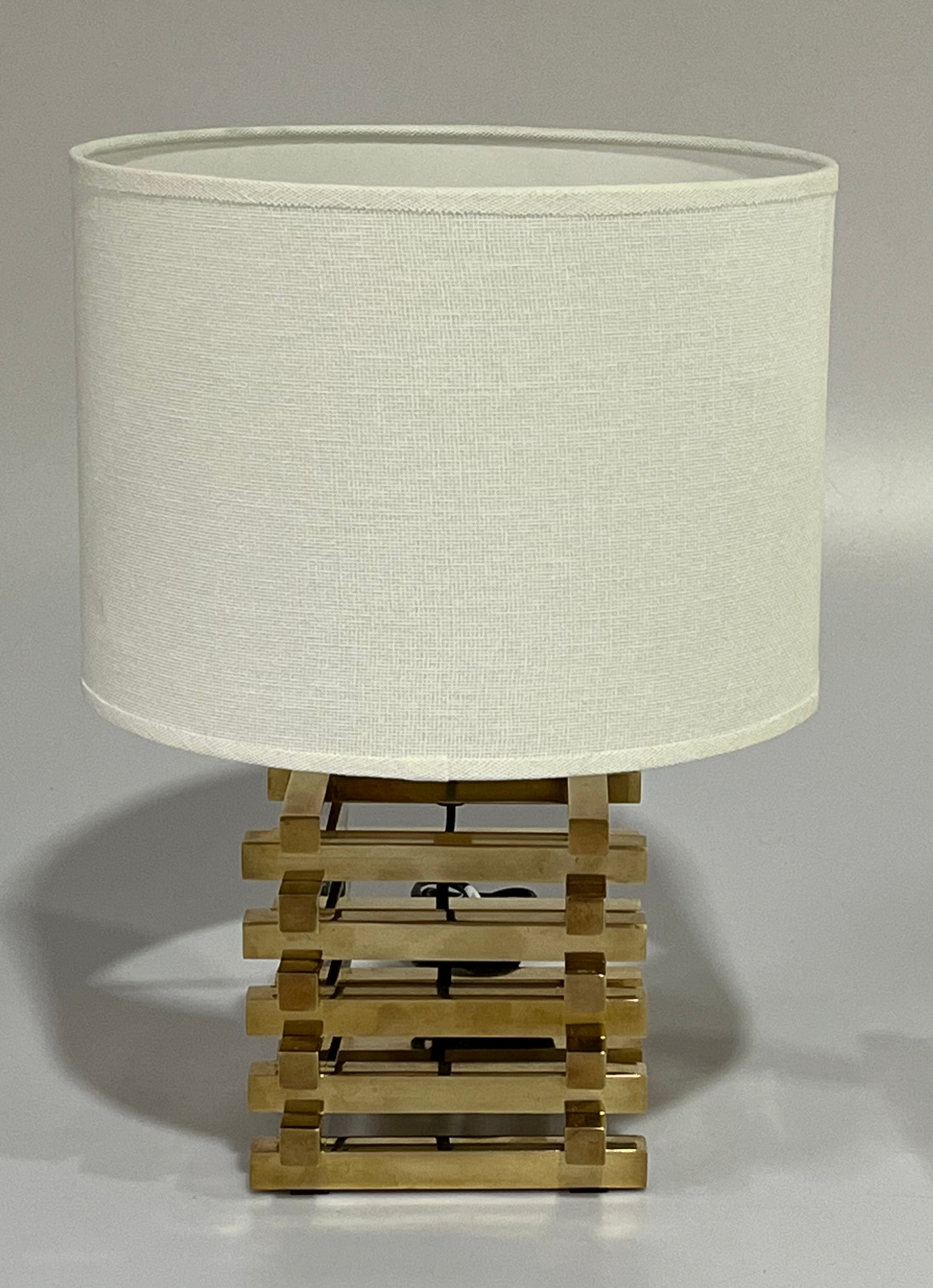1970’s Italian Brass Table Lamp by Romeo Rega - Two Available
