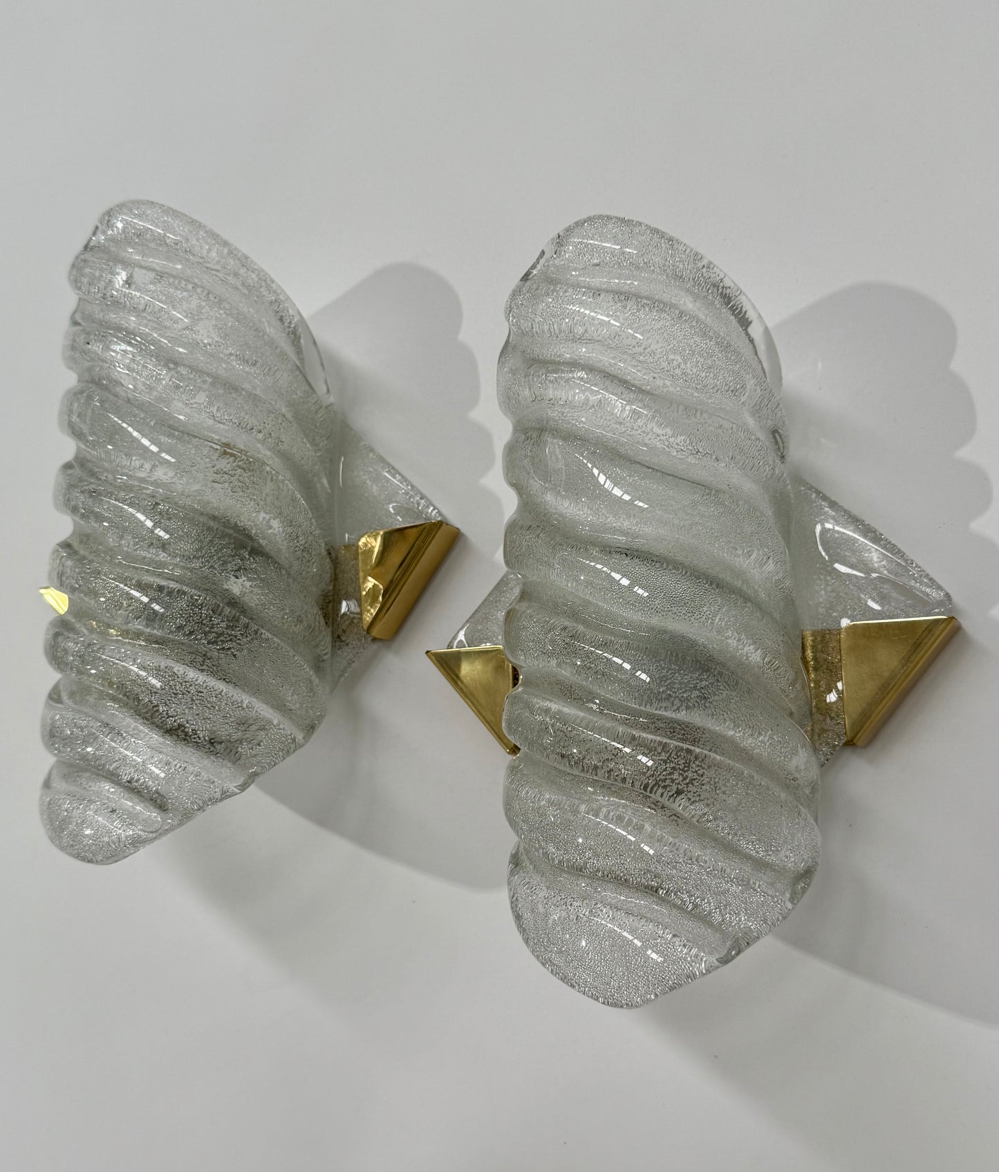 Pair of Murano Wall Lights by Hillebrand