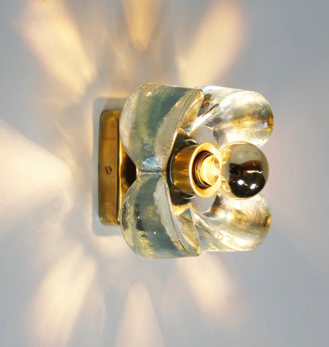 Pair of Murano Glass Wall Lights by Sische