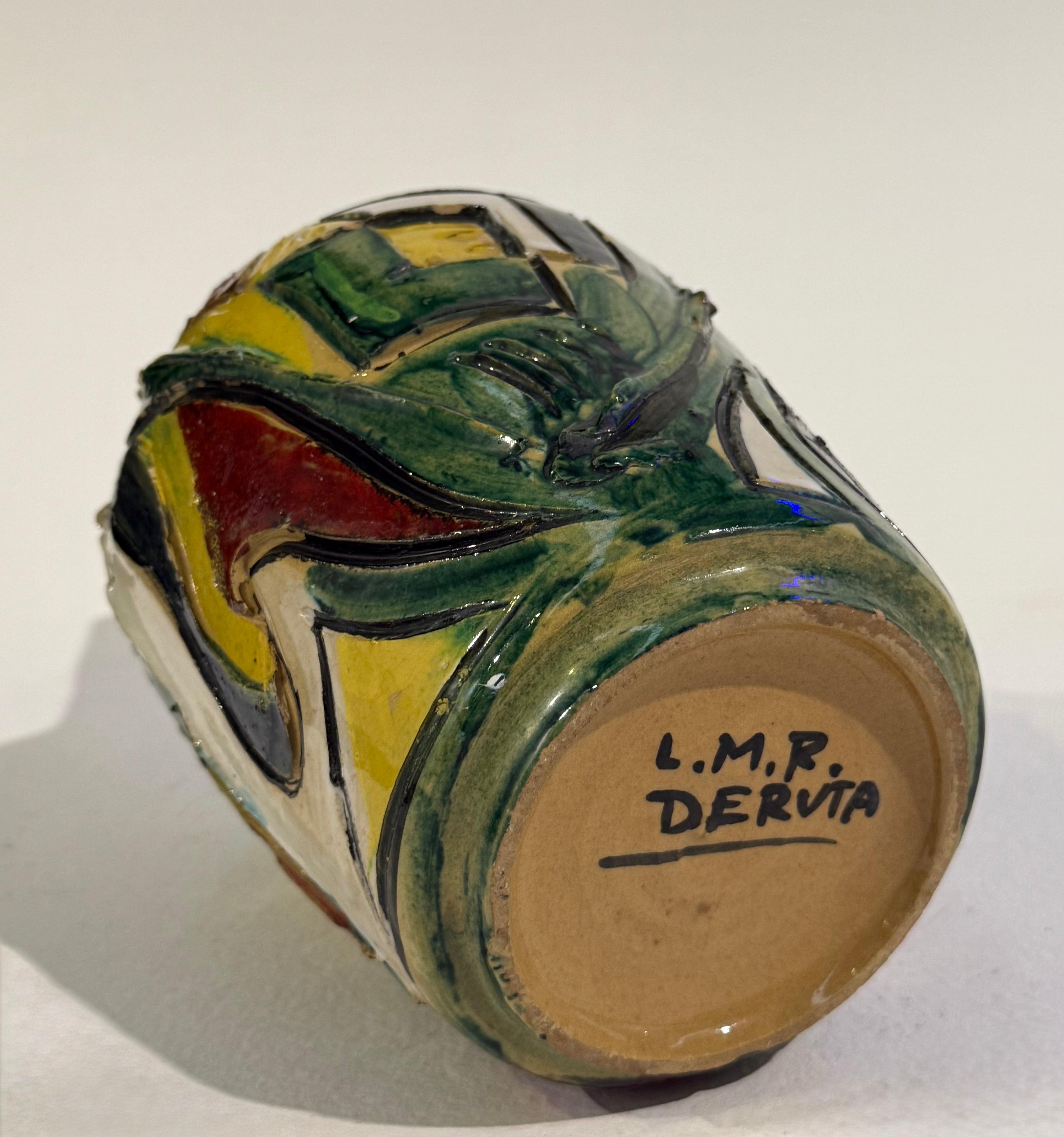 Vintage Italian Hand-Painted Vase
