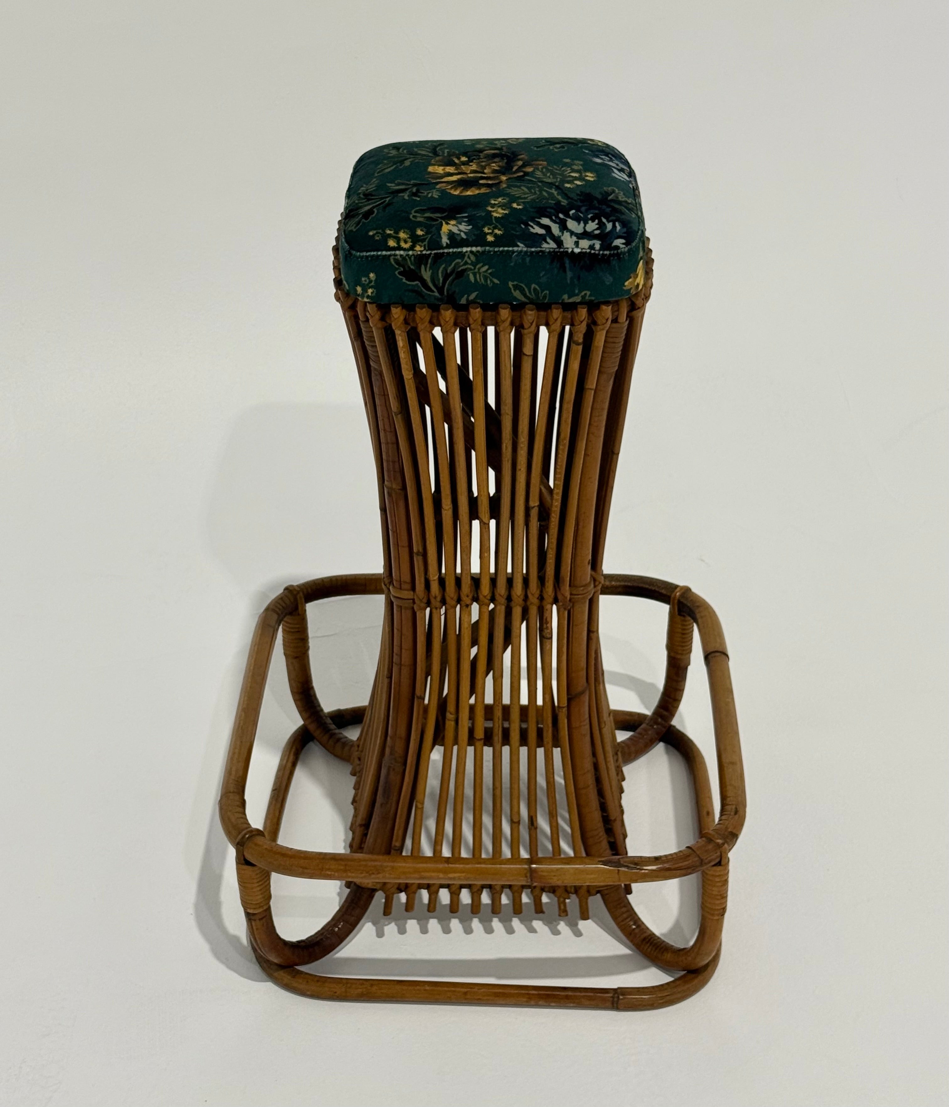 Italian Bamboo Bar Stool by Bonacina - Two Available