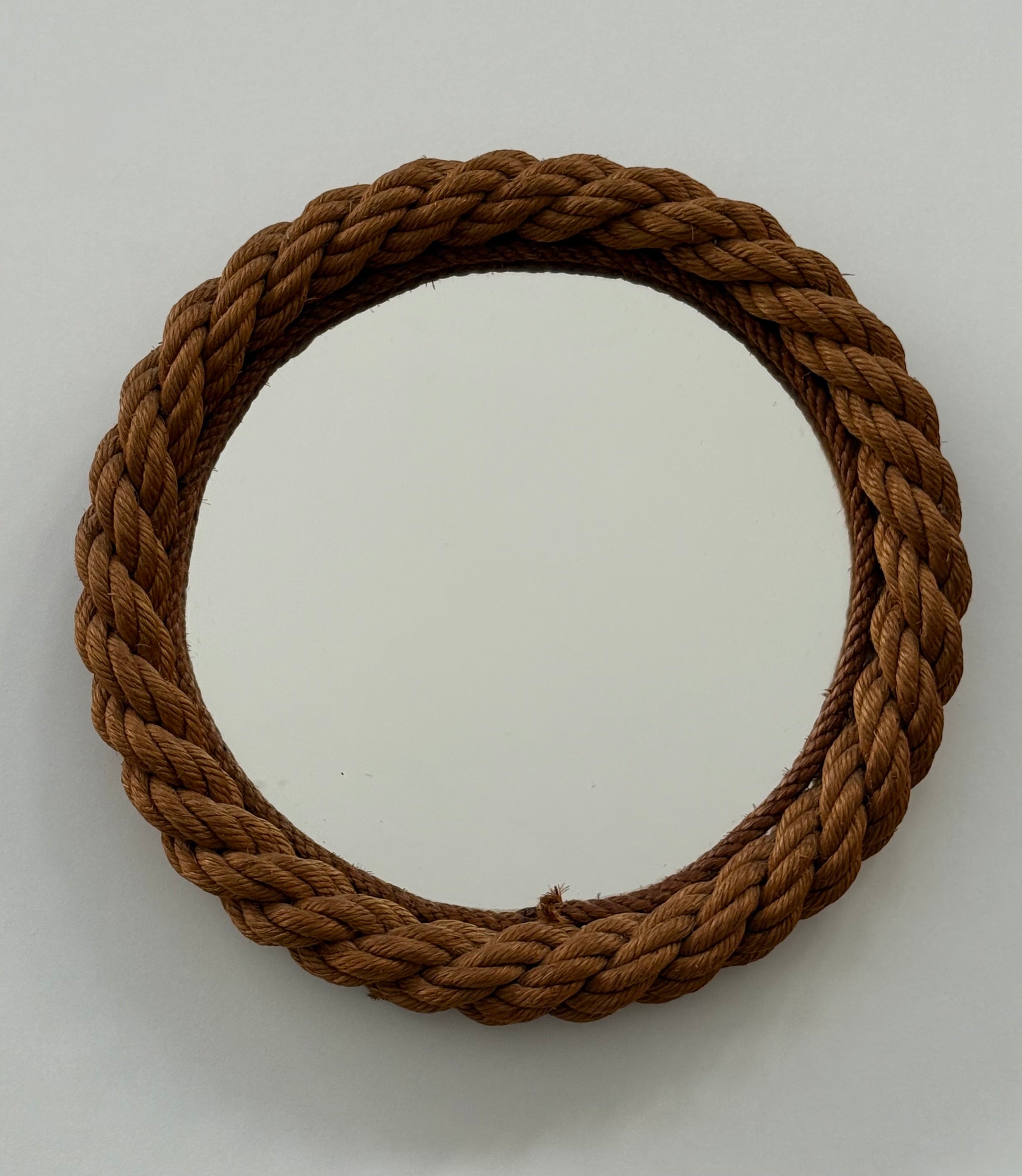 1960’s French Rope Mirror by Audoux Minet