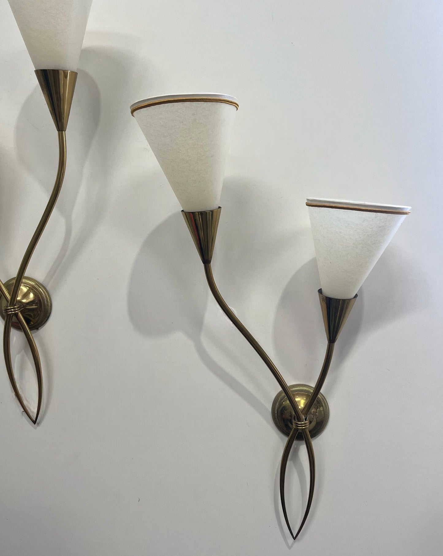 Pair of 1950’s French Wall Lights by Maison Arlus