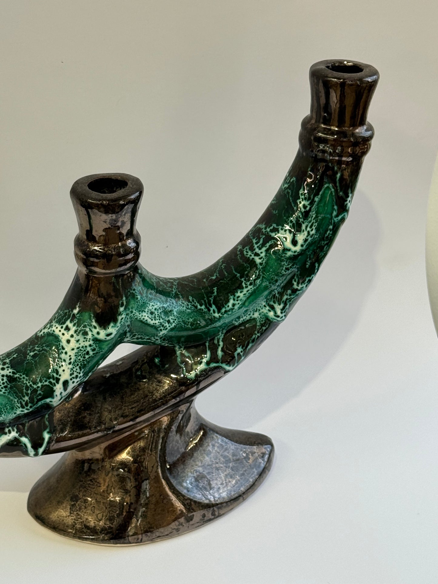 French Ceramic Candle Holder - Two Available