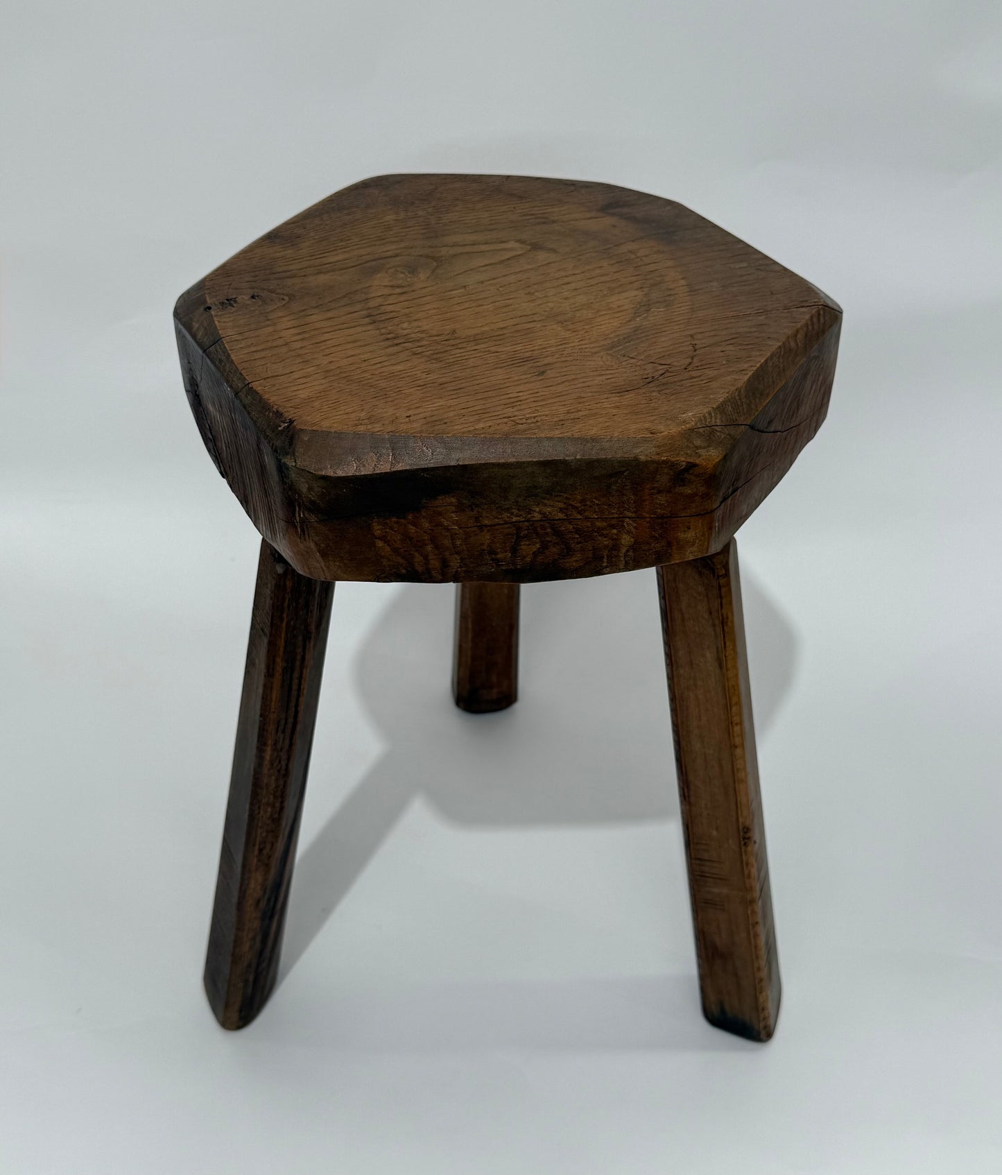 Vintage French Brutalist Stool
