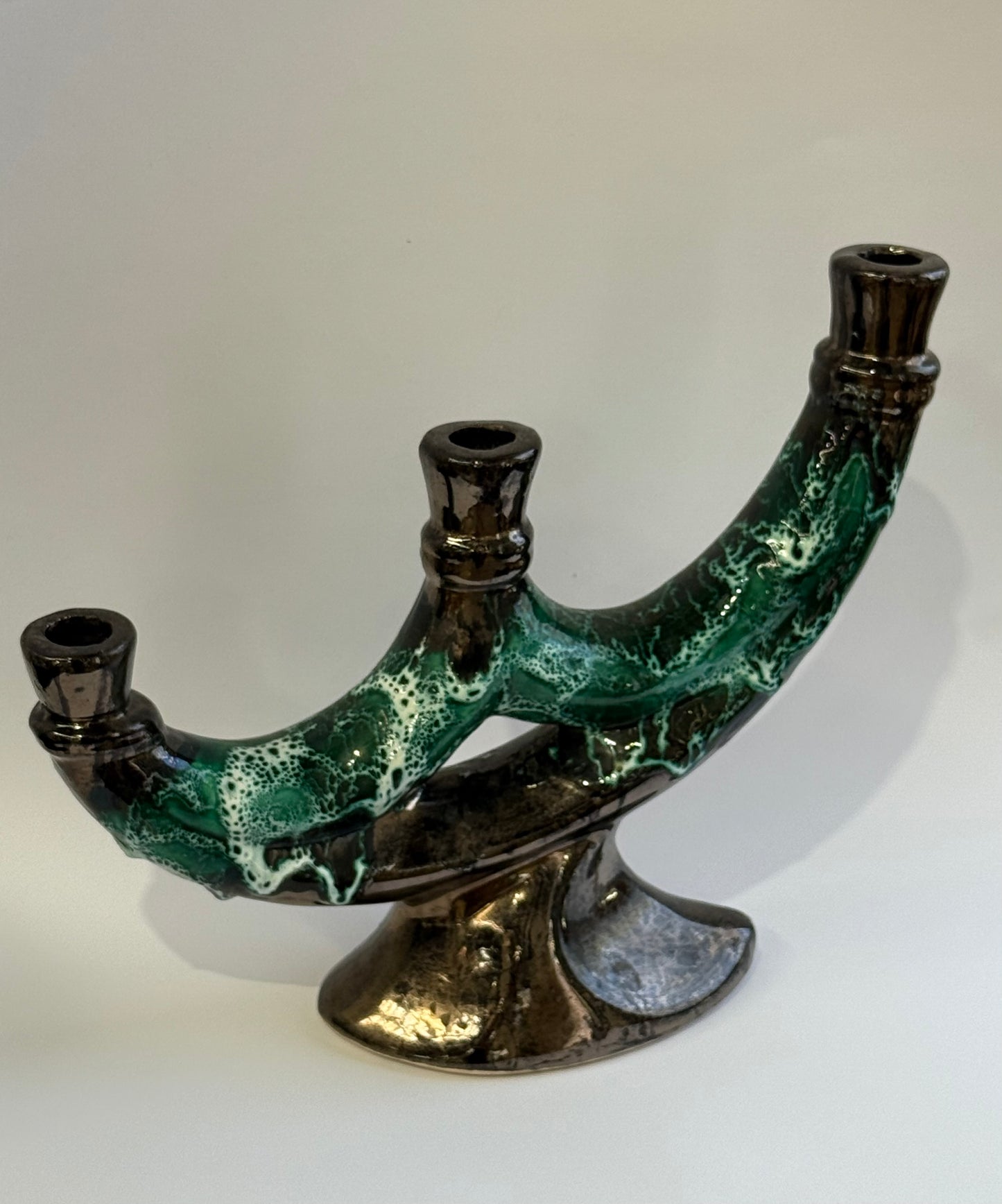 French Ceramic Candle Holder - Two Available