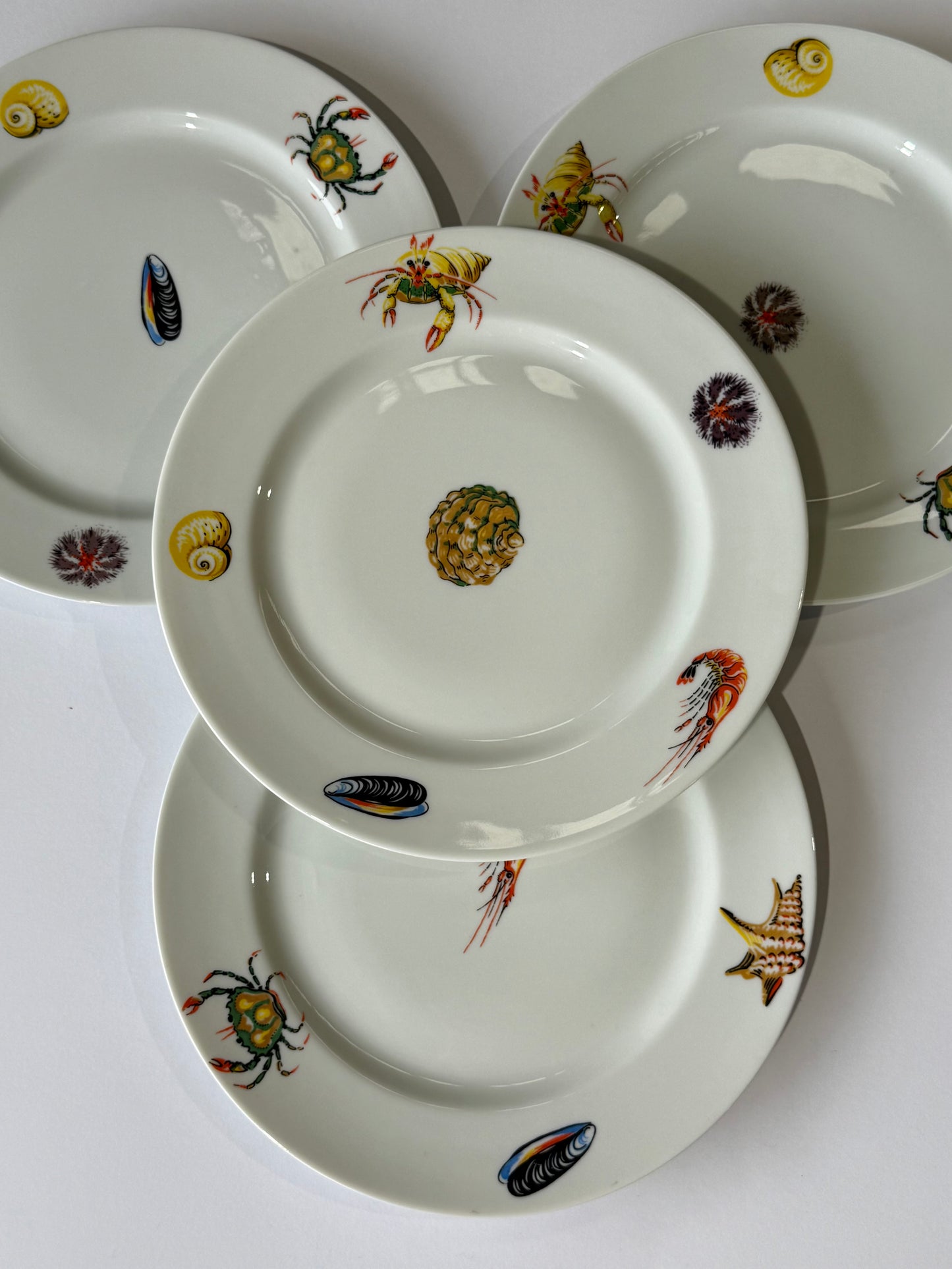 Set of 4 Vintage French Porcelain Plates by Limoges