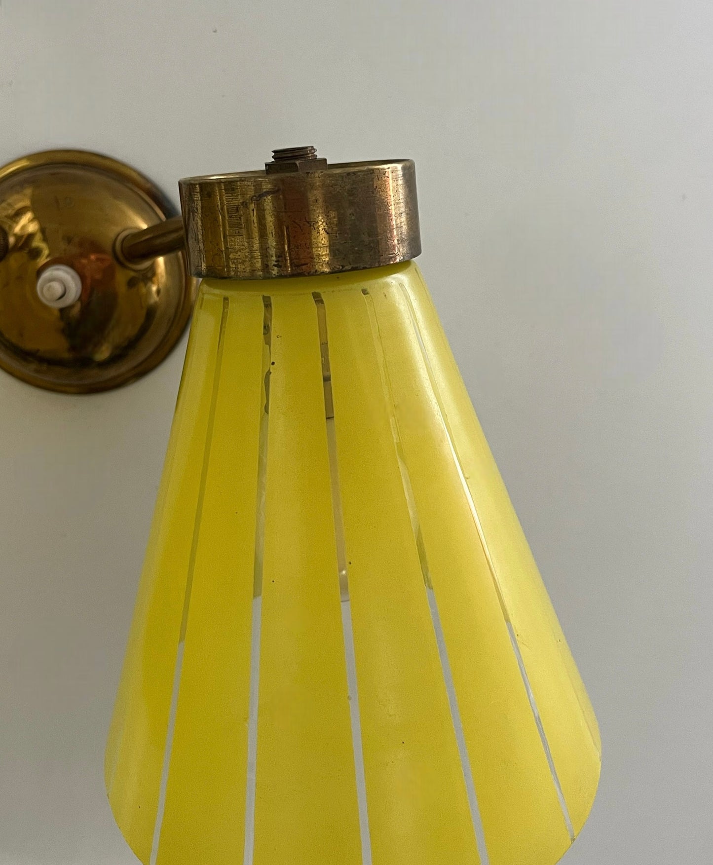 Pair of 1950’s French Glass Wall Lights