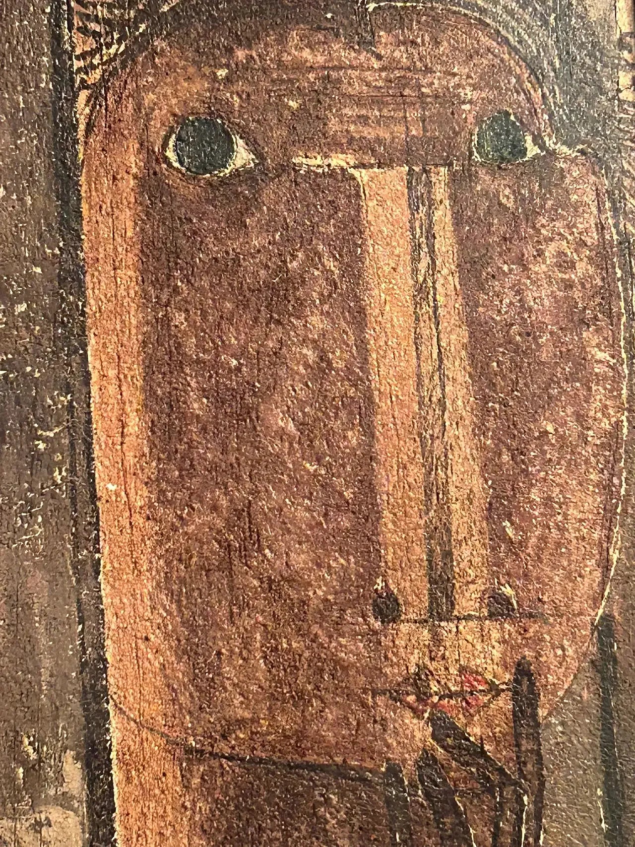 Figure with Hand by Antonio Mignozzi, oil on canvas, late 20th century