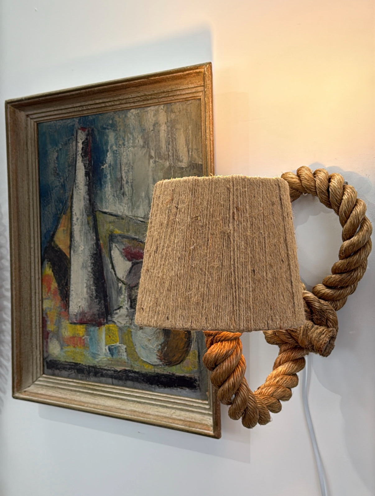 French Rope Wall Light by Audoux Minet