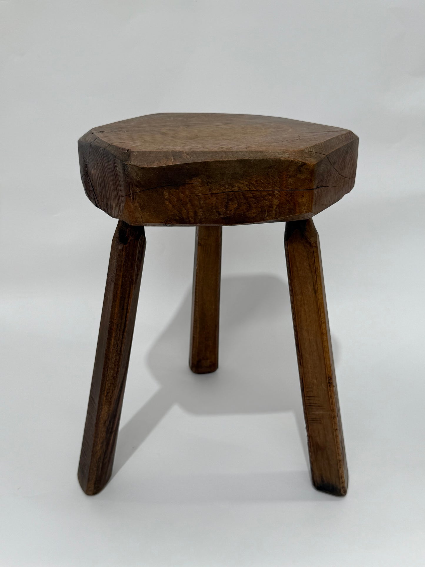 Vintage French Brutalist Stool
