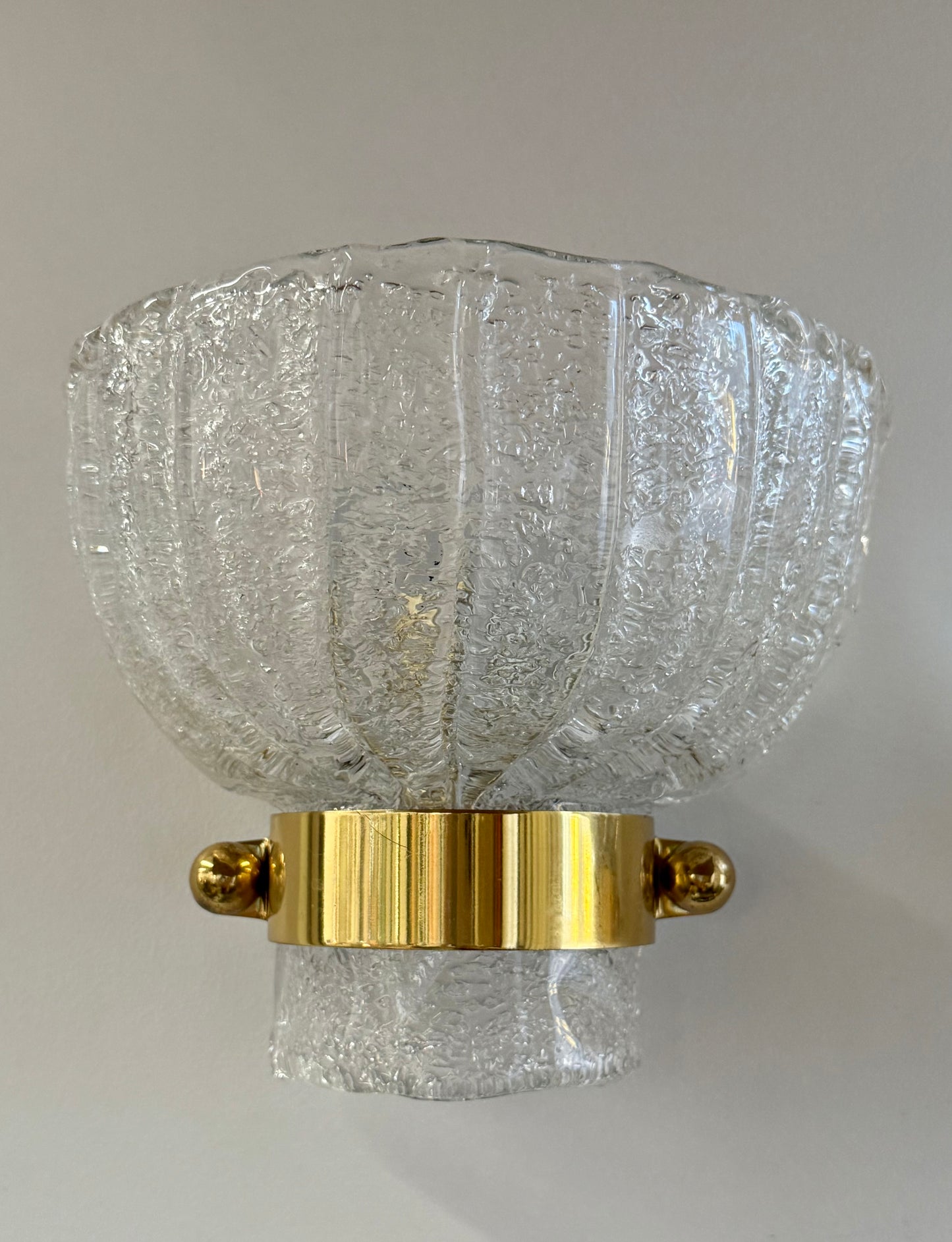 Pair of Murano Glass Wall Lights by Hillebrand