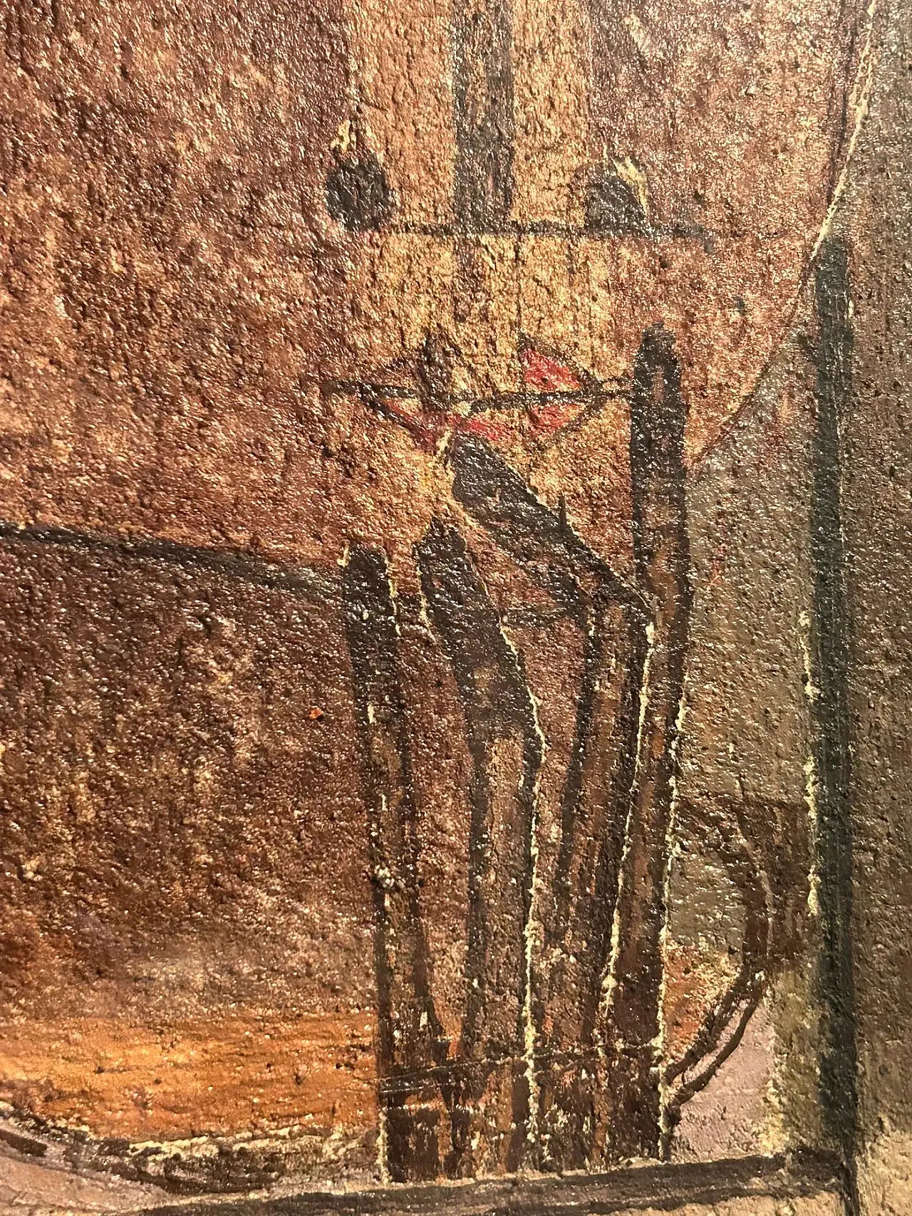 Figure with Hand by Antonio Mignozzi, oil on canvas, late 20th century