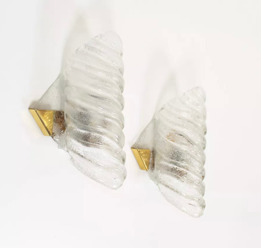 Pair of Murano Wall Lights by Hillebrand