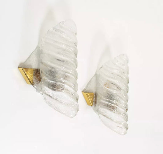 Pair of Murano Wall Lights by Hillebrand