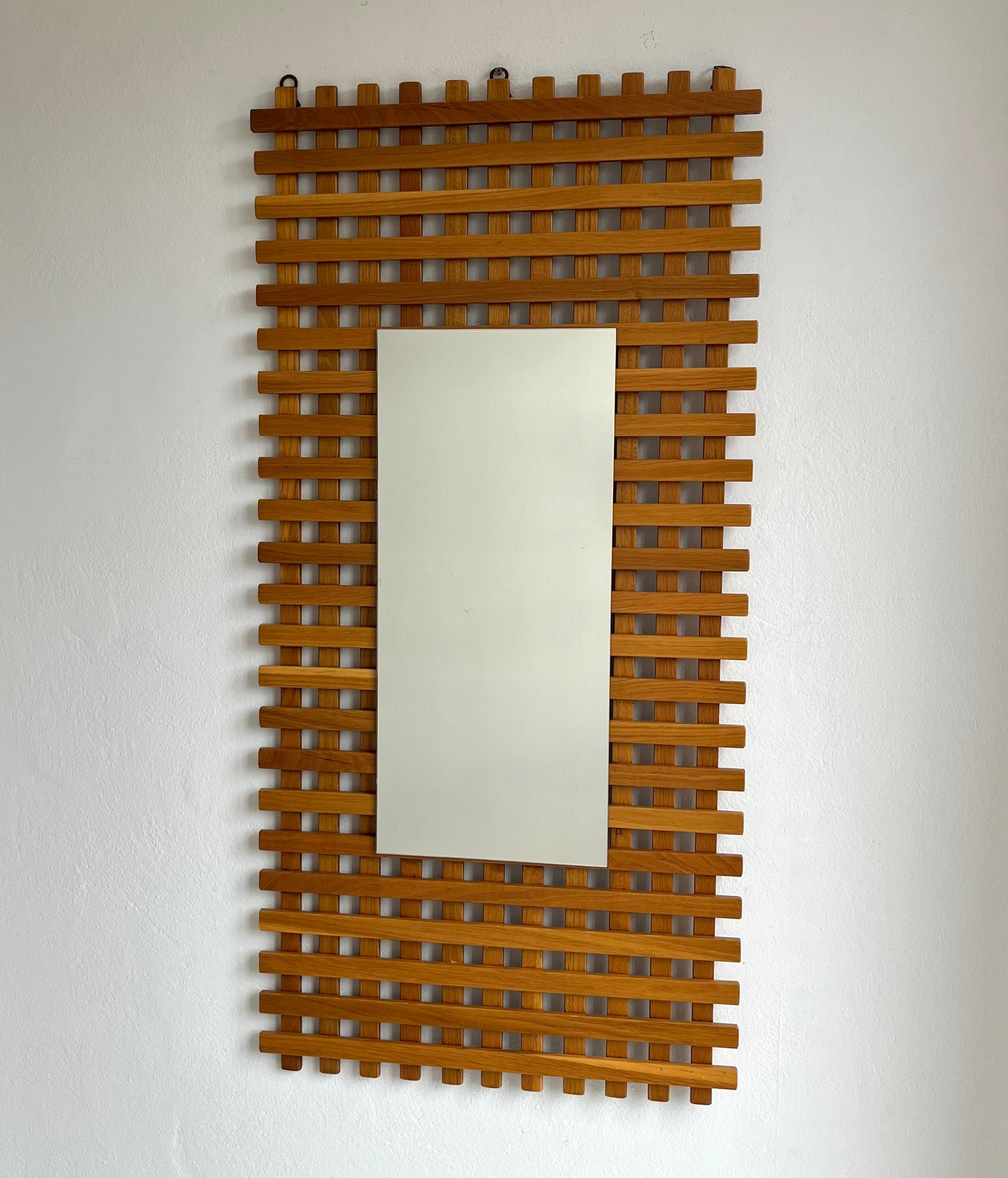 Vintage Italian Oak LatticeMirror