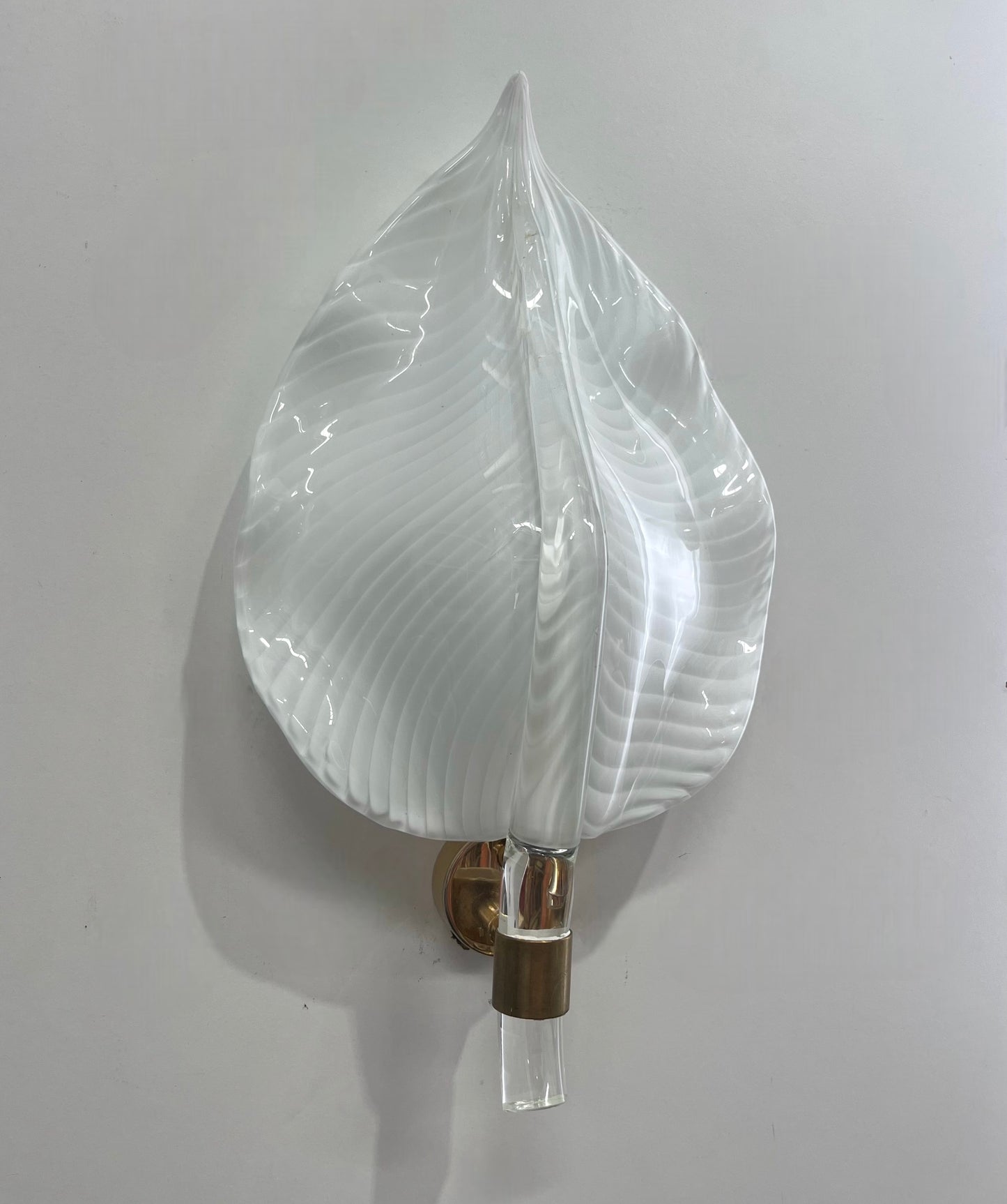 Large Murano Glass Leaf Wall Light