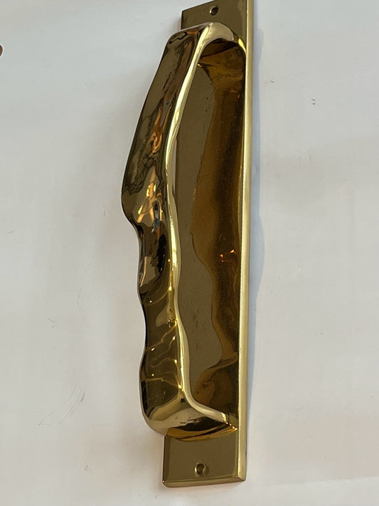 Large 1970’s Brass Door Pull Handle by David Marshall