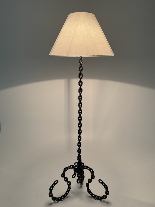 1950’s French Wrought Iron Chain Floor Lamp
