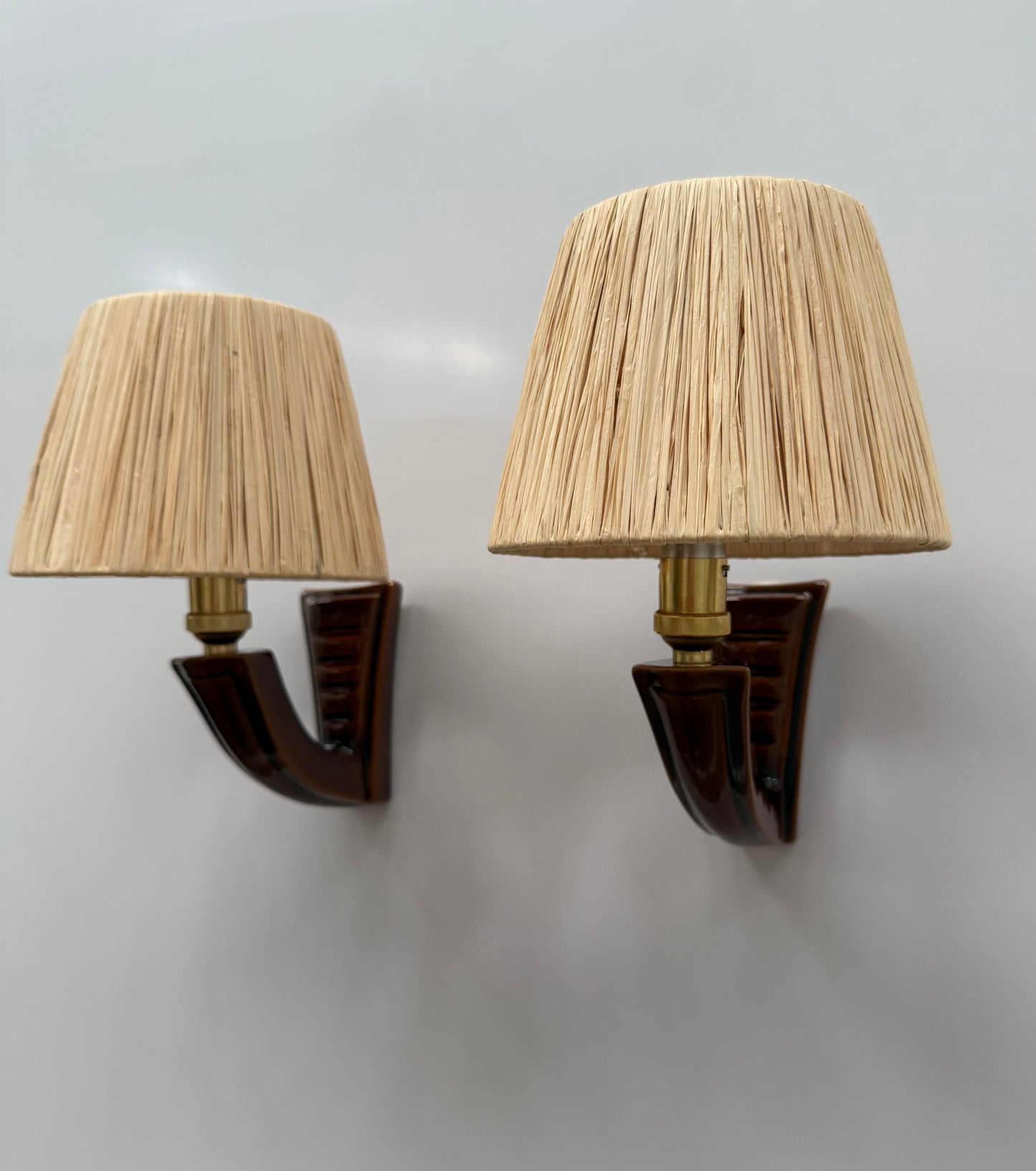 Pair of 1950’s French Ceramic Wall Lights