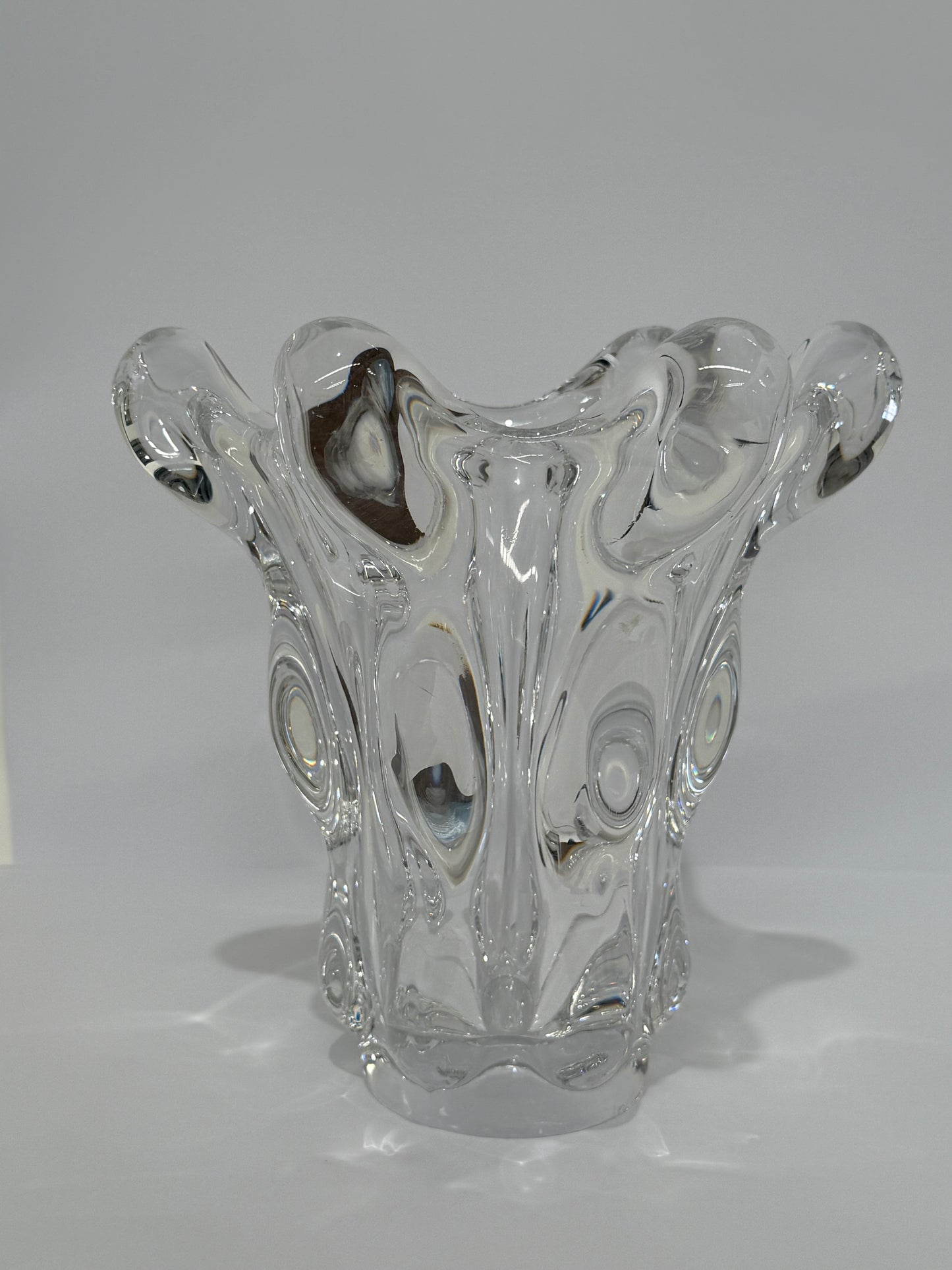 Large Vintage French Crystal Vase