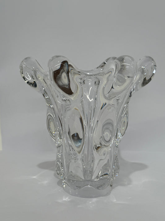 Large Vintage French Crystal Vase