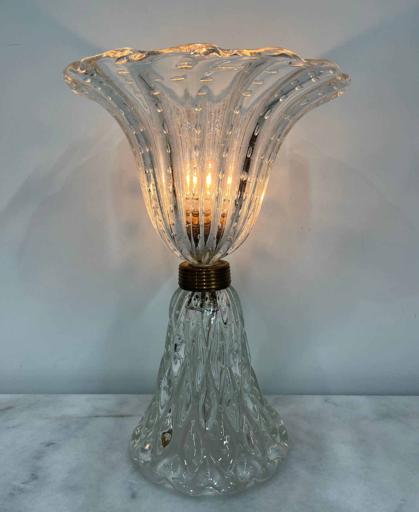 Large Murano Glass Table Lamp by Barovier