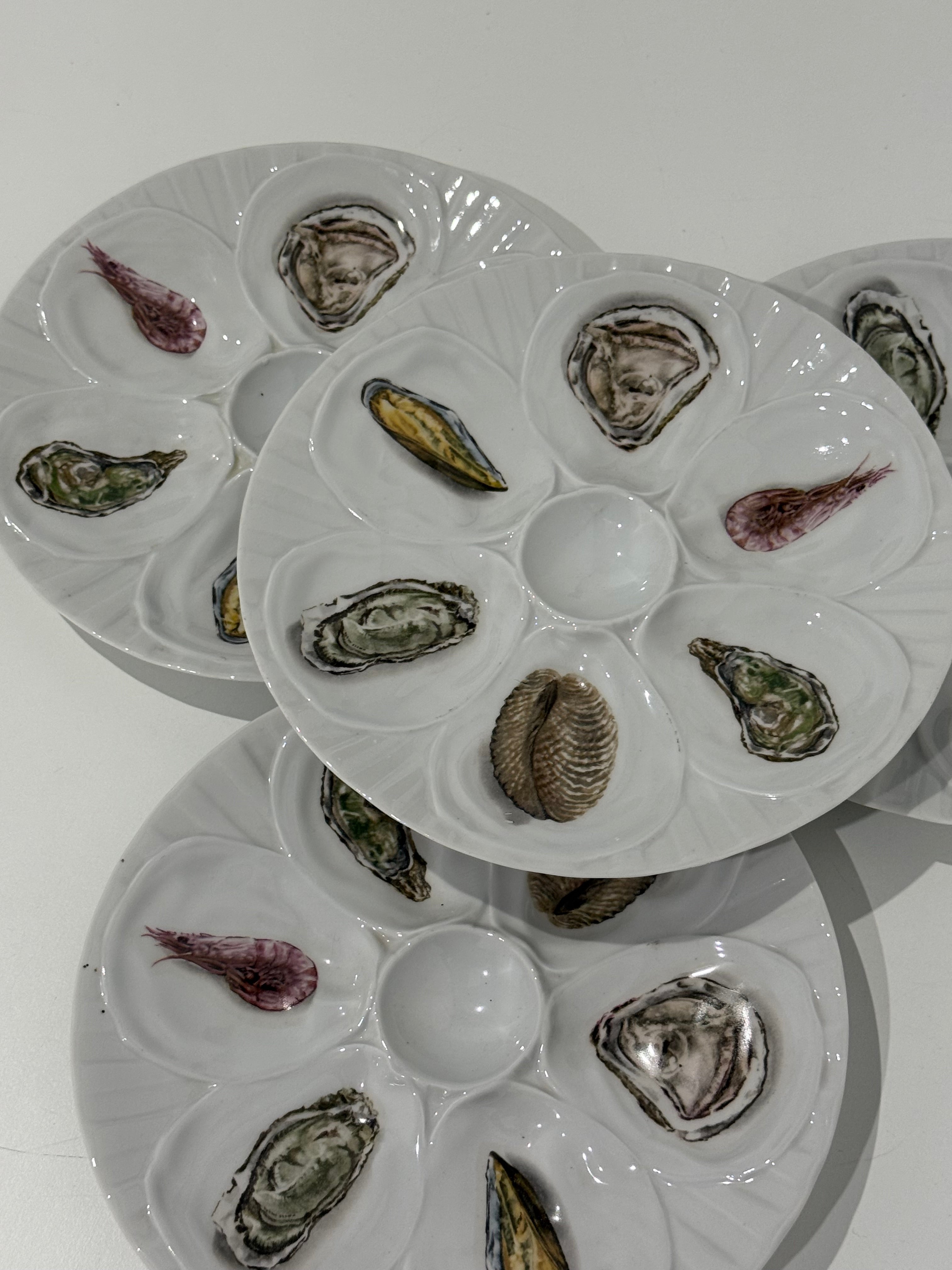 Vintage French Oyster Plate by Hirondelle - 2 Available
