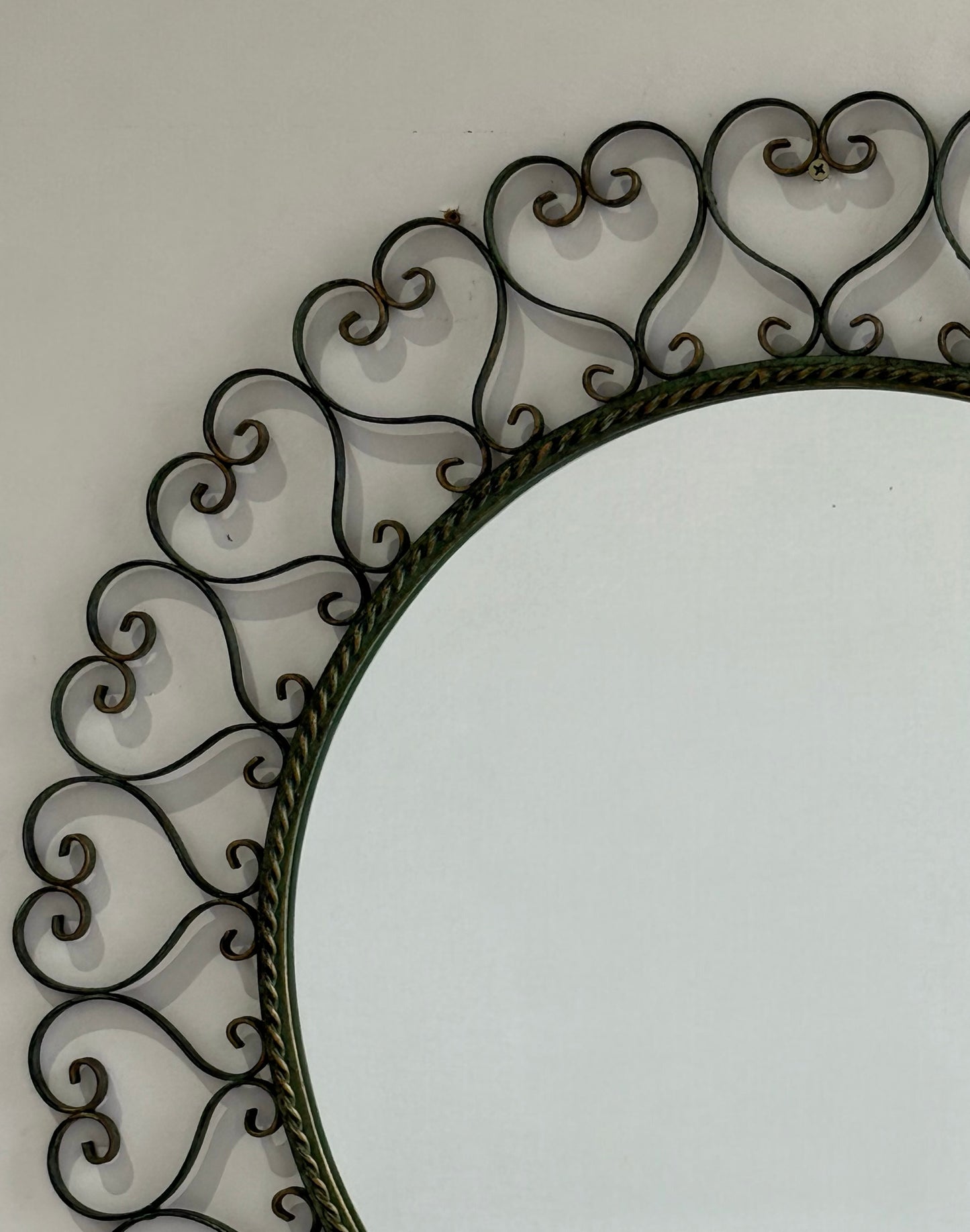 French Wrought Iron Mirror