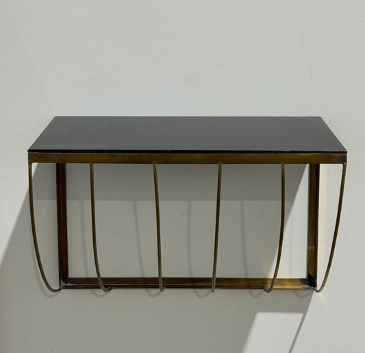 Italian Brass and Glass Console - Two Available