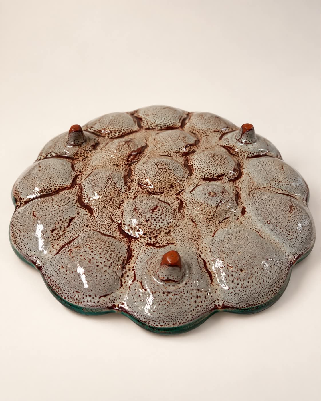 Large Vintage French Ceramic Oyster Platter
