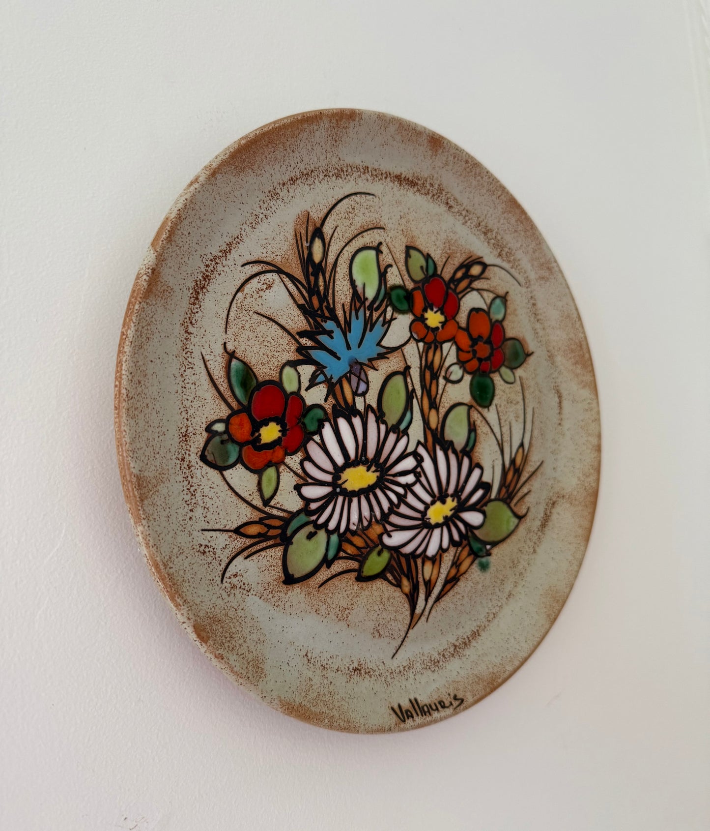 Vintage French Ceramic Wall Plate