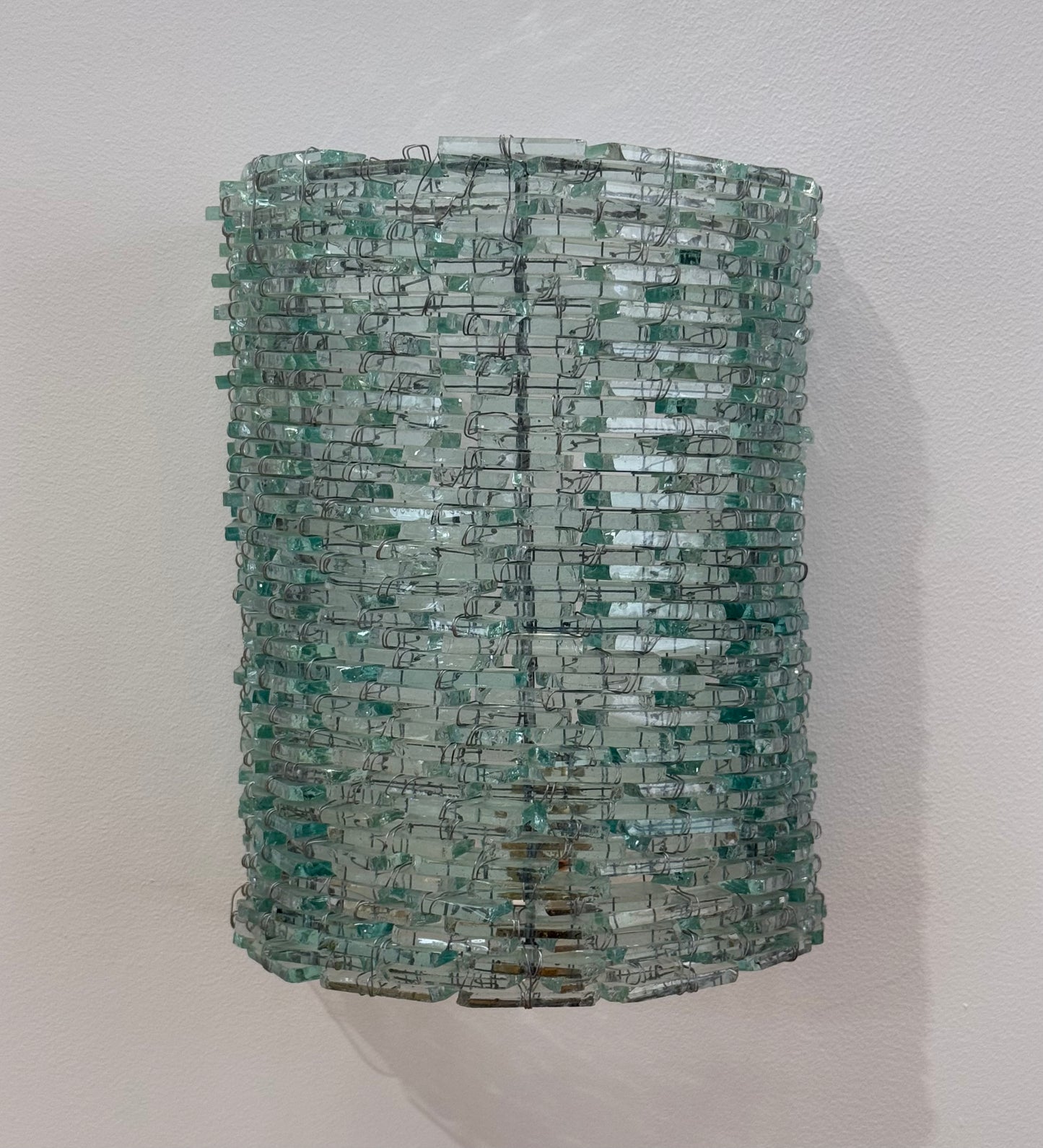 Pair of Vintage Italian Segmented Glass Wall Lights