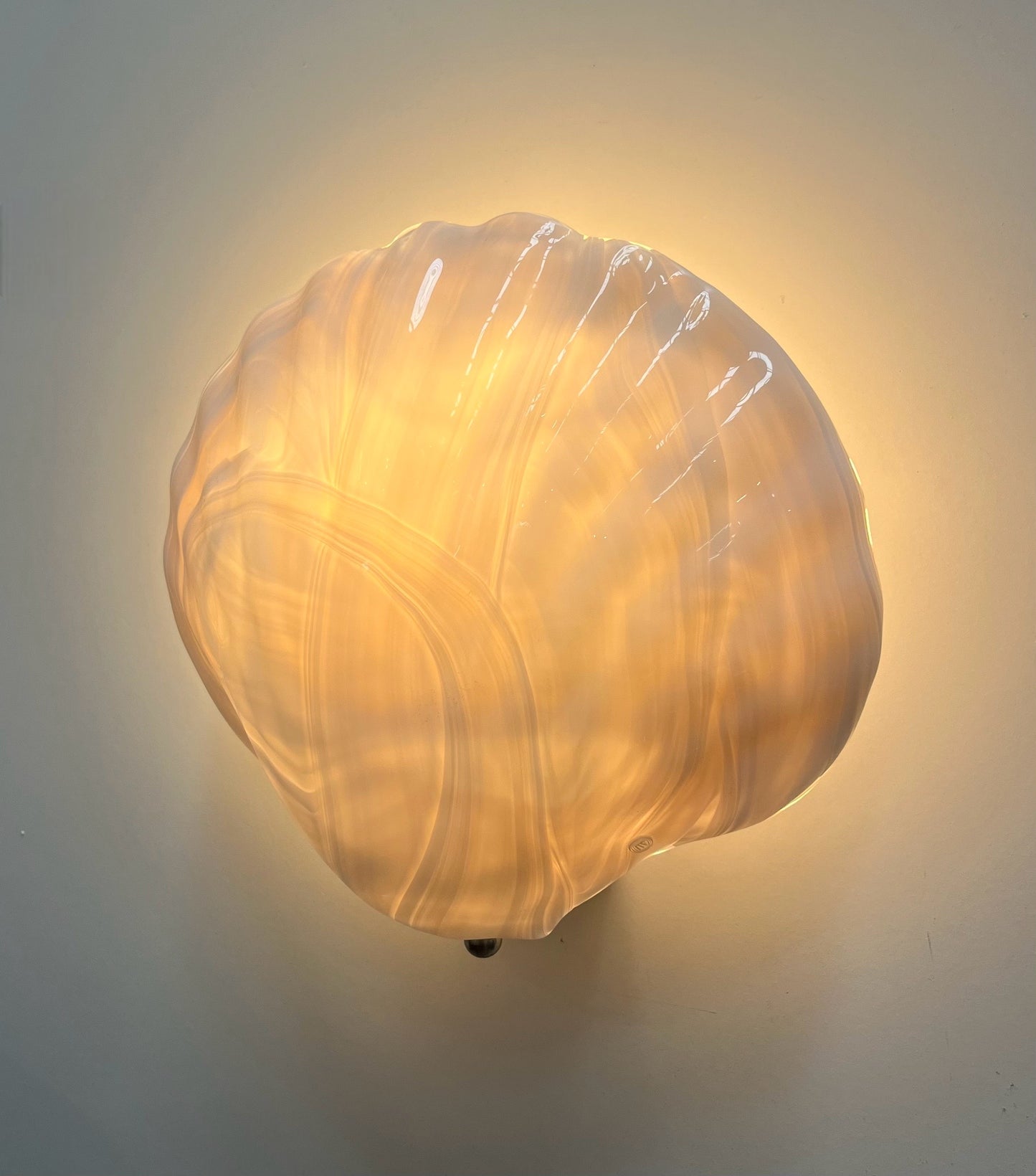 Large Pink Murano Shell Wall Light  by La Murrina