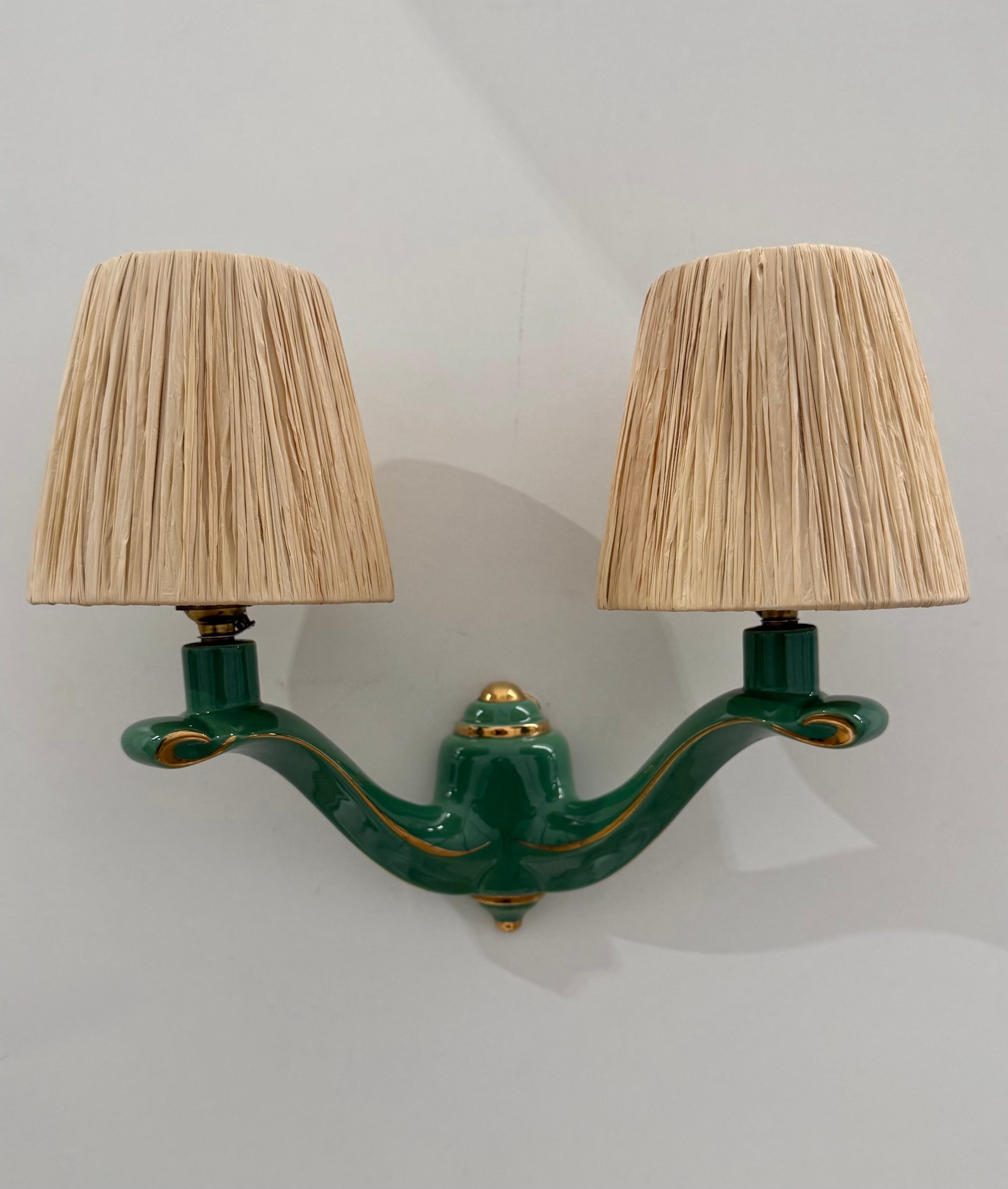 Pair of 1950’s French Ceramic Wall Lights
